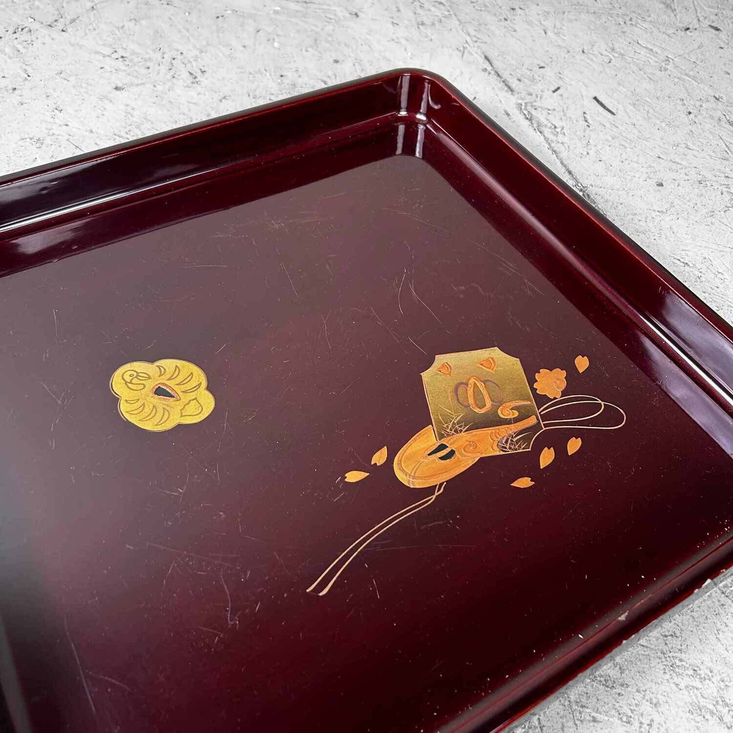 Houten Lakwerk Maki-e Japans Dienblad, Taishō-periode.