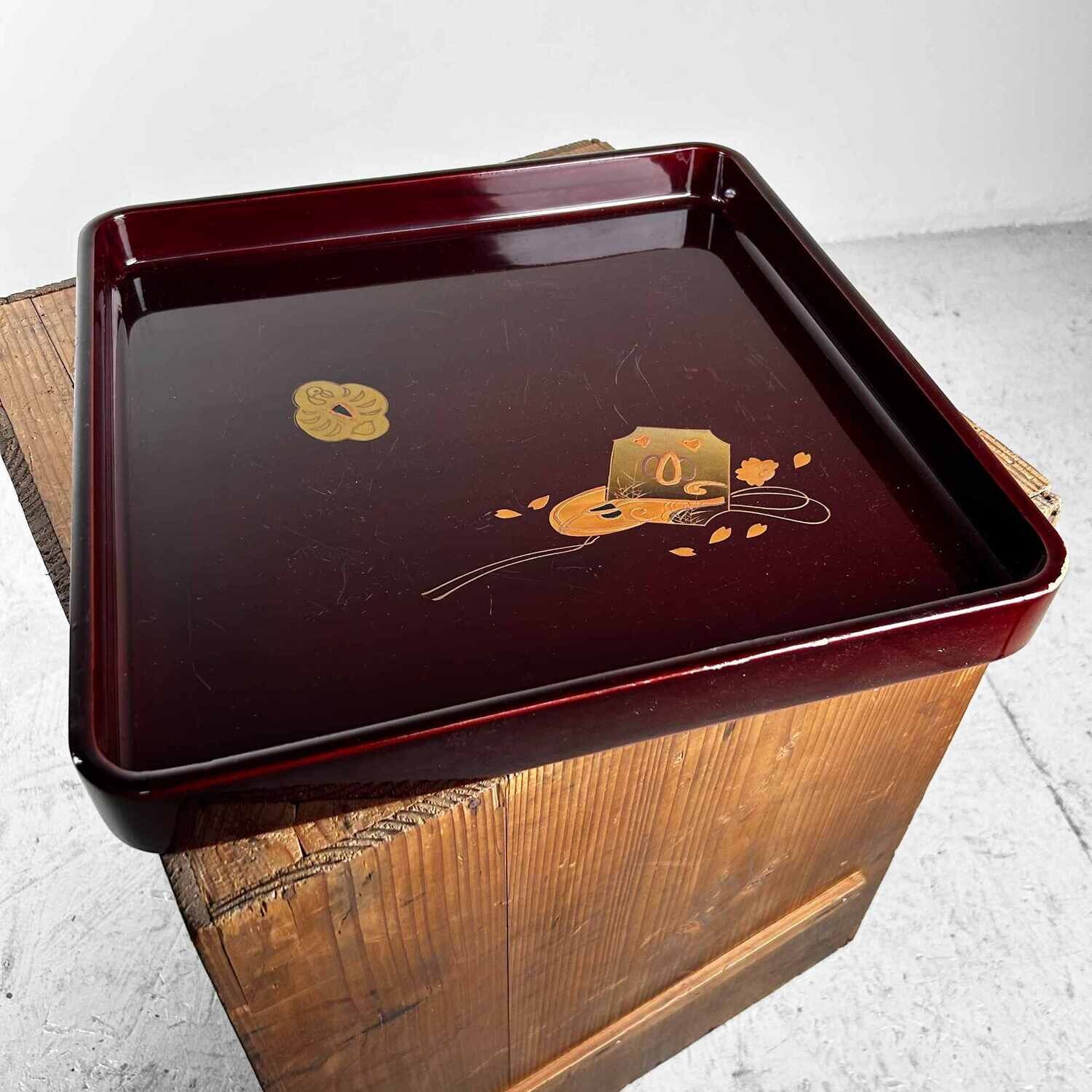 Houten Lakwerk Maki-e Japans Dienblad, Taishō-periode.