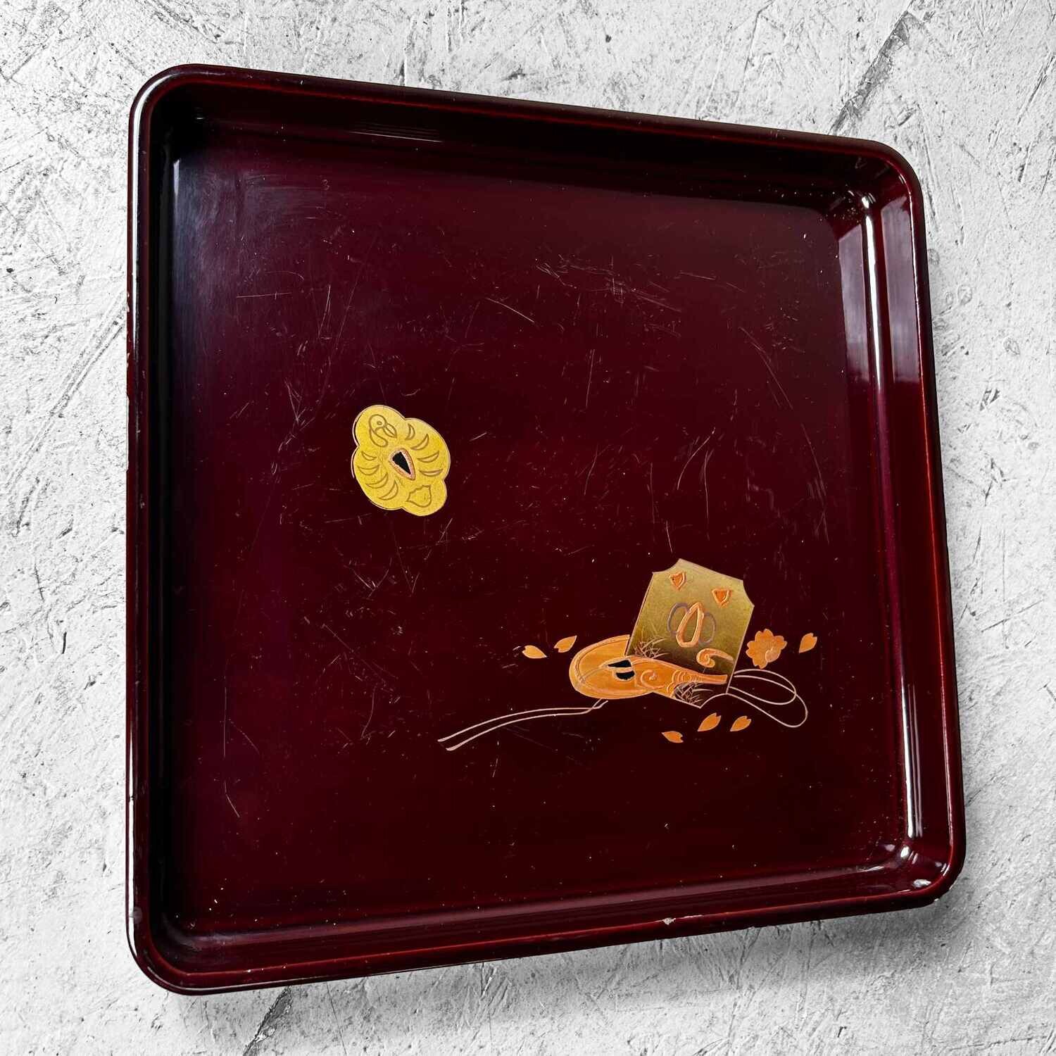 Houten Lakwerk Maki-e Japans Dienblad, Taishō-periode.