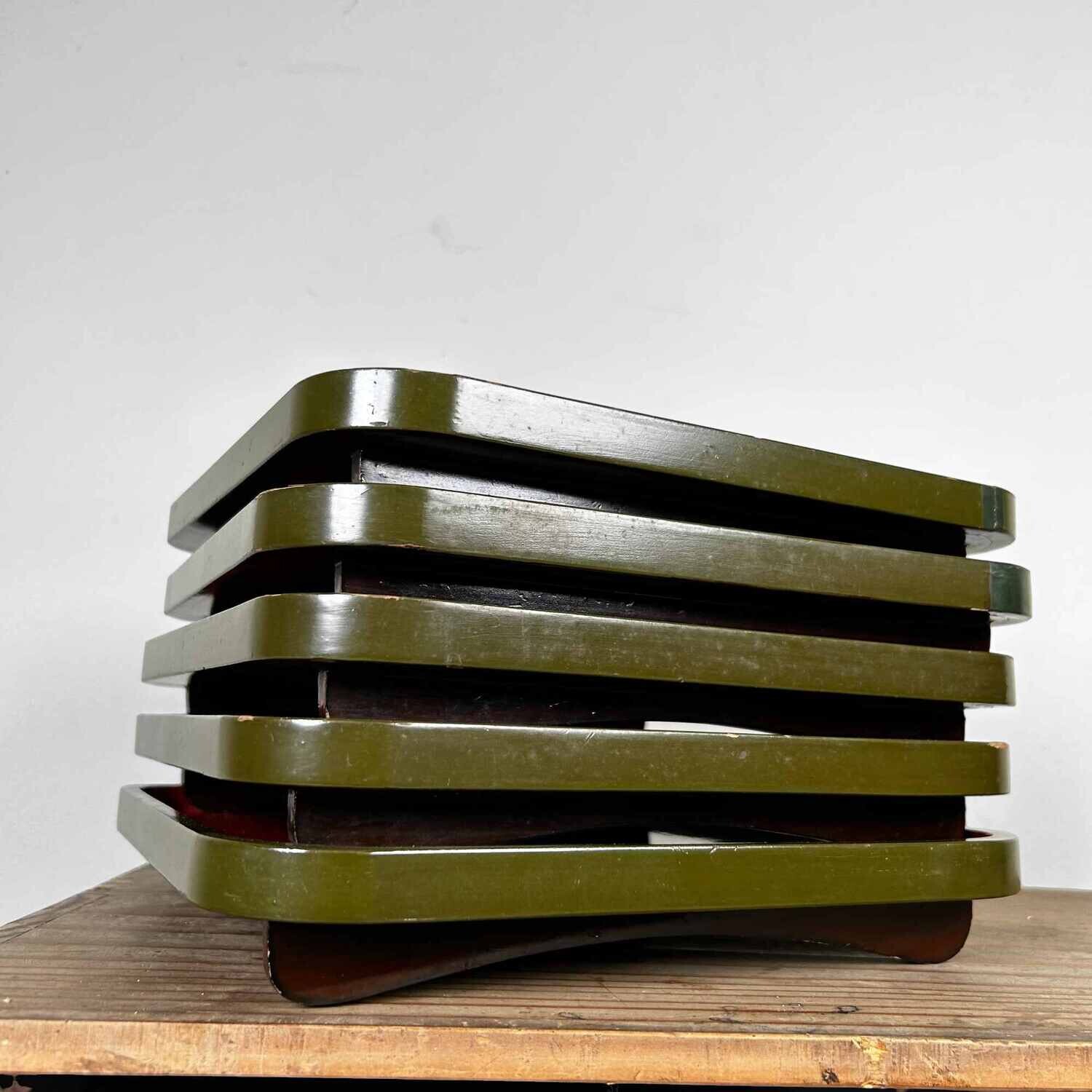 Urushi Lacquer Serving Table, Taisho Period, Japan.