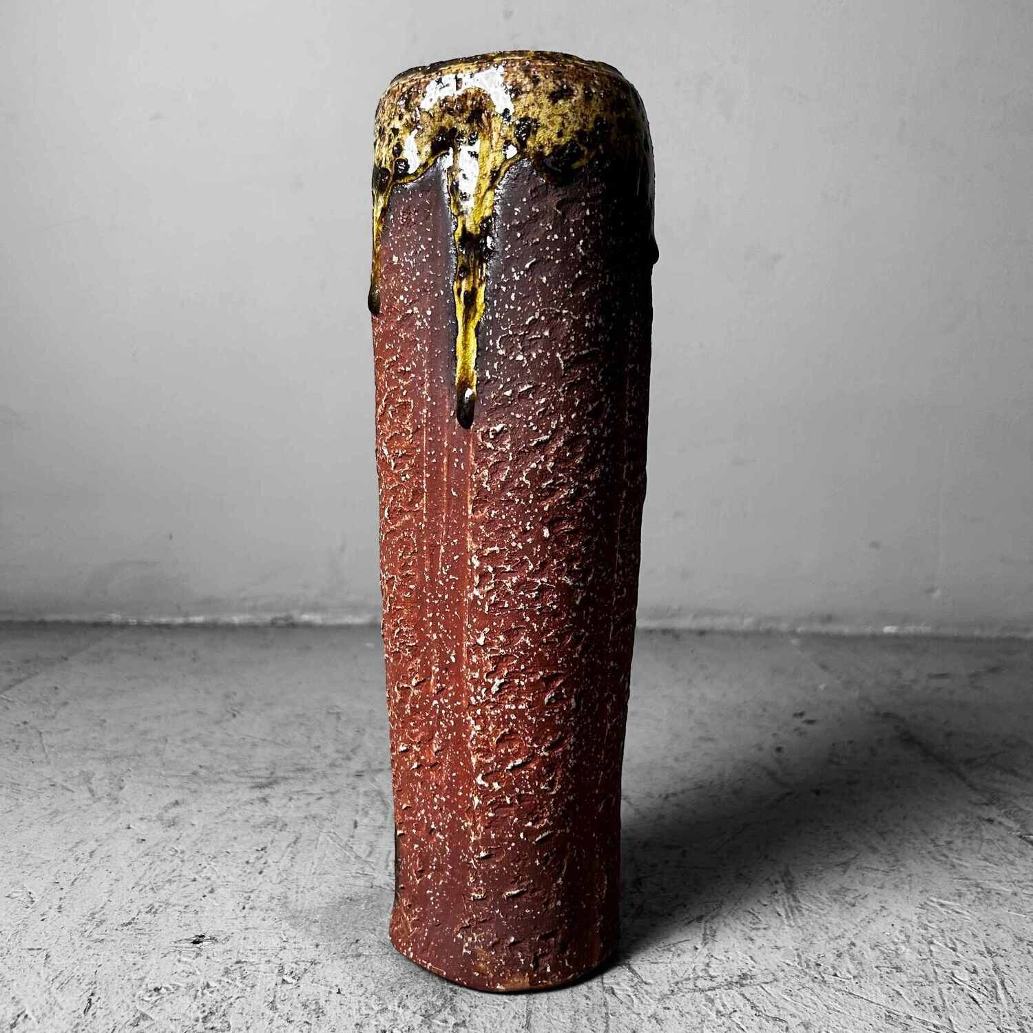 Mid-Century Earthenware Ikebana Flower Vase, Japan.