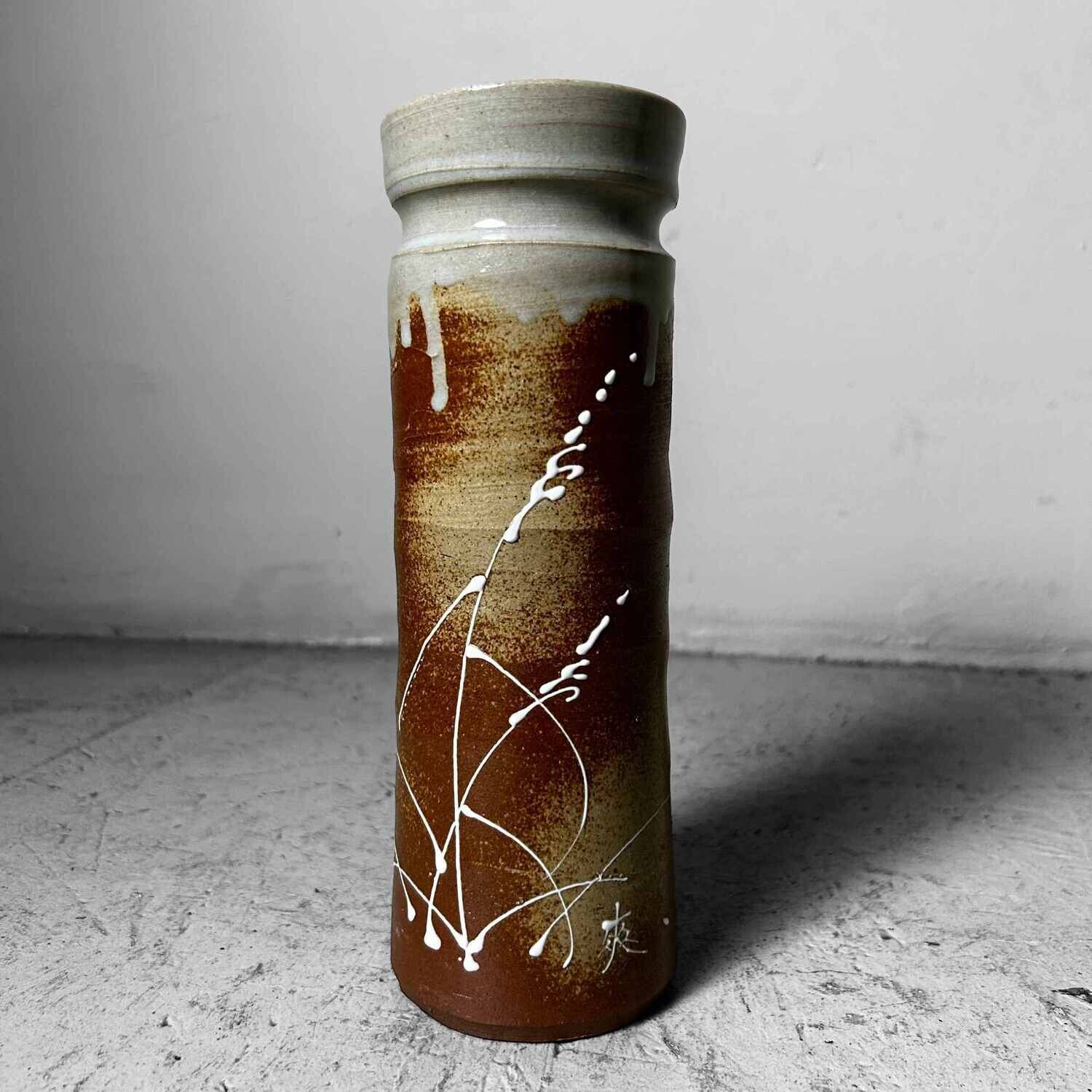 Mid Century Aardewerken Ikebana Bloemenvaas, Japan.