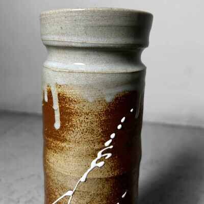 Mid-Century Earthenware Ikebana Flower Vase, Japan.
