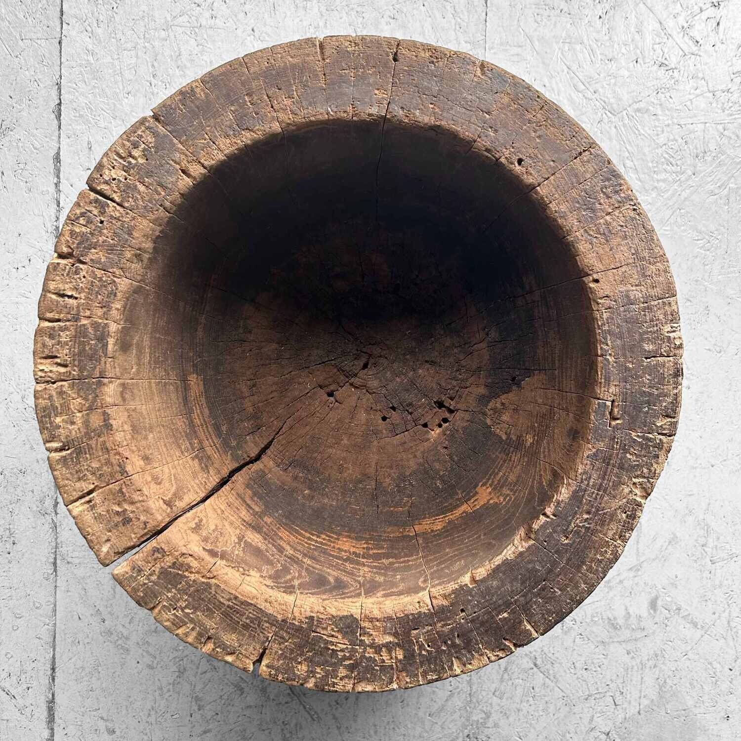 Japanese Mochi-Pounding Pestle, Antique Rice Mortar, late Meiji Period.