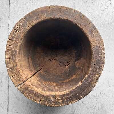 Japanese Mochi-Pounding Pestle, Antique Rice Mortar, late Meiji Period.