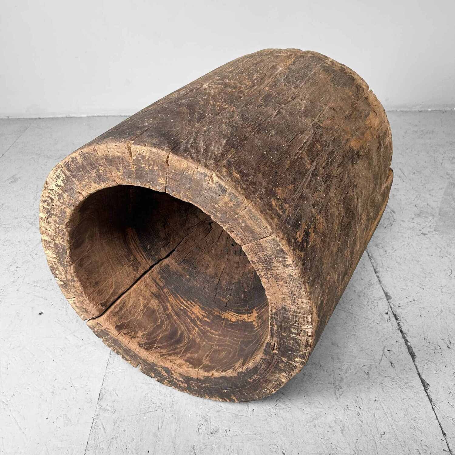 Japanese Mochi-Pounding Pestle, Antique Rice Mortar, late Meiji Period.