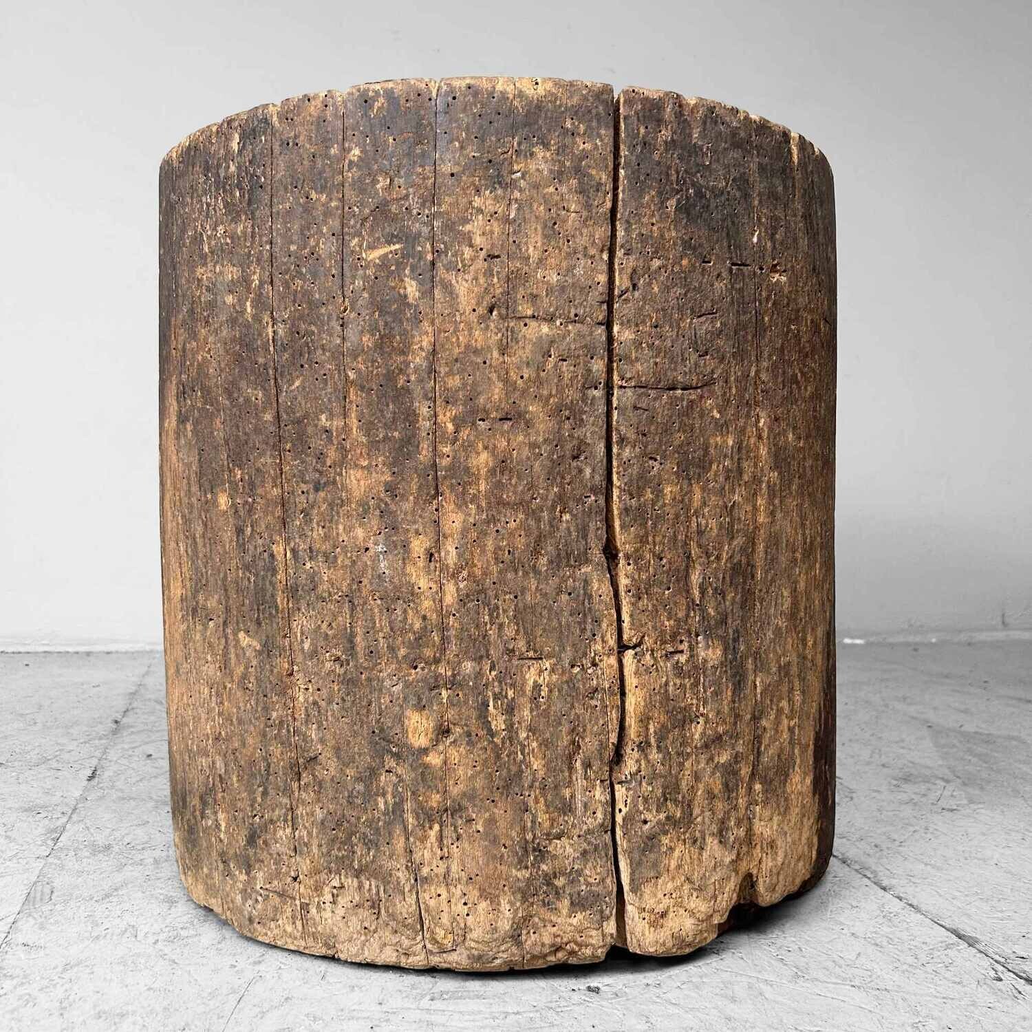 Japanese Mochi-Pounding Pestle, Antique Rice Mortar, late Meiji Period.