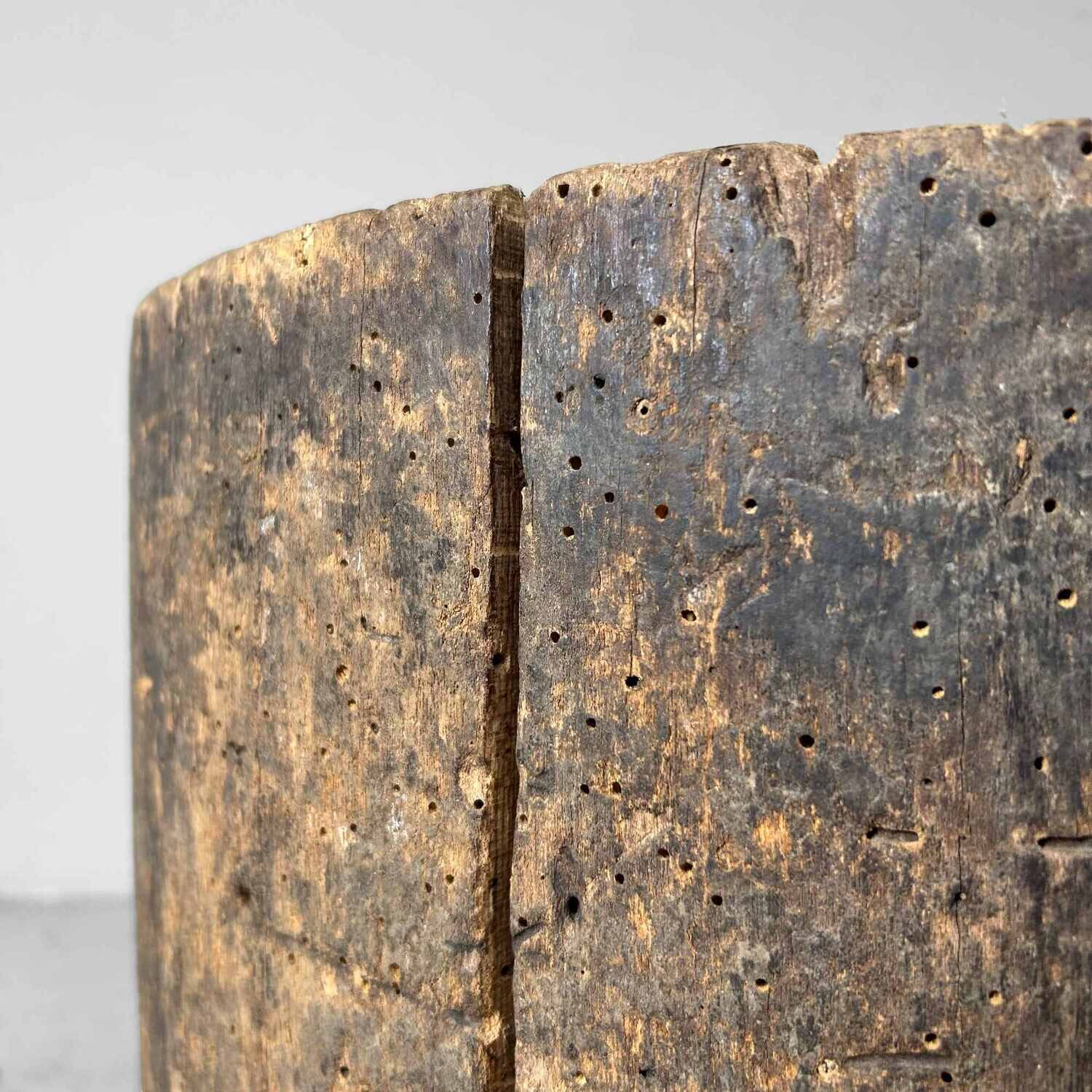 Japanese Mochi-Pounding Pestle, Antique Rice Mortar, late Meiji Period.