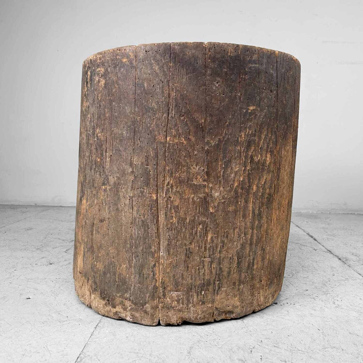 Japanese Mochi-Pounding Pestle, Antique Rice Mortar, late Meiji Period.