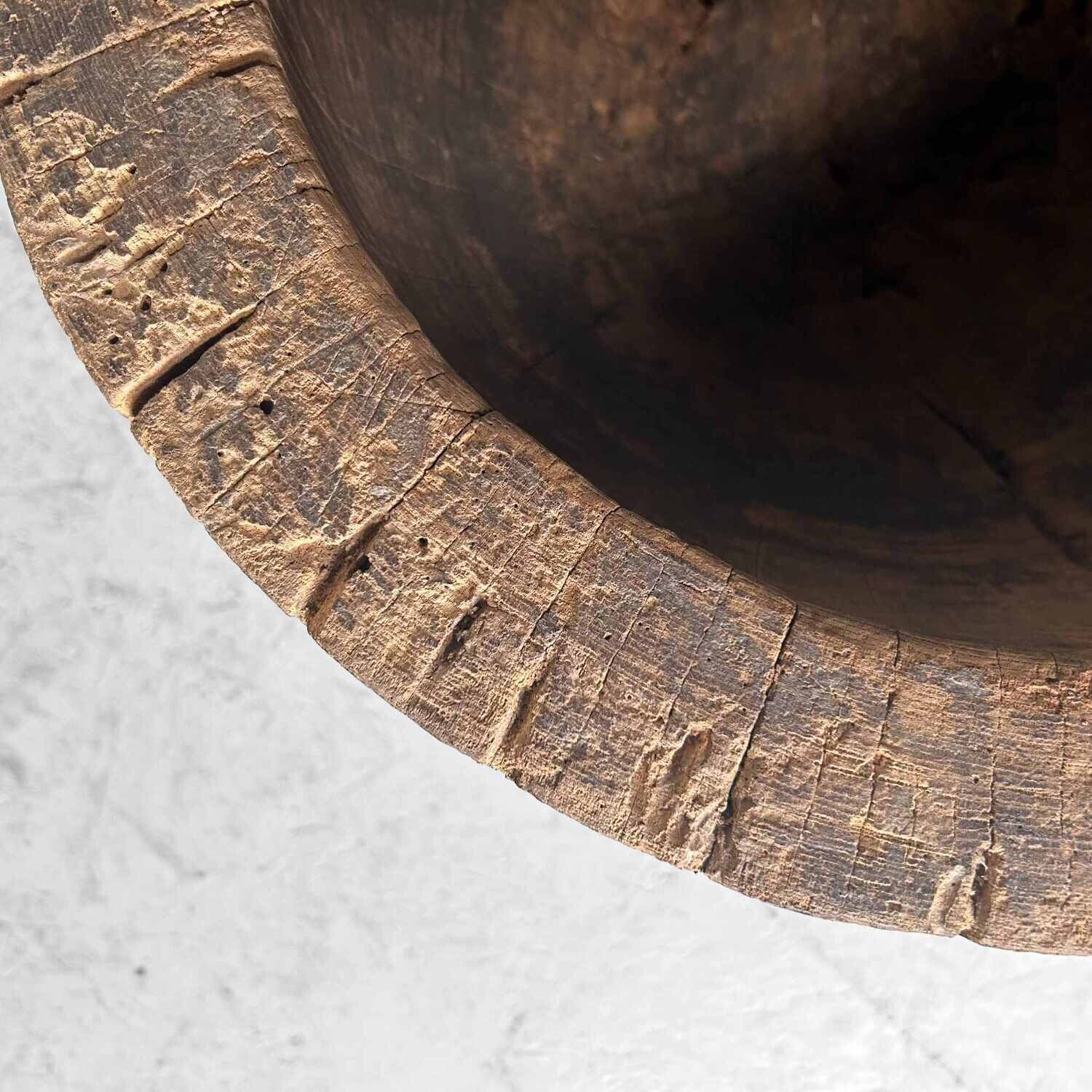 Japanese Mochi-Pounding Pestle, Antique Rice Mortar, late Meiji Period.