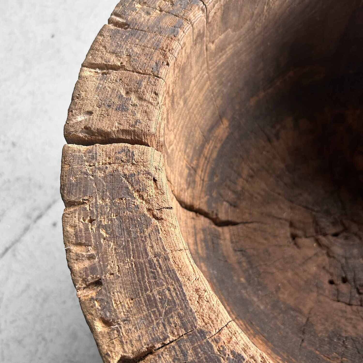 Japanese Mochi-Pounding Pestle, Antique Rice Mortar, late Meiji Period.