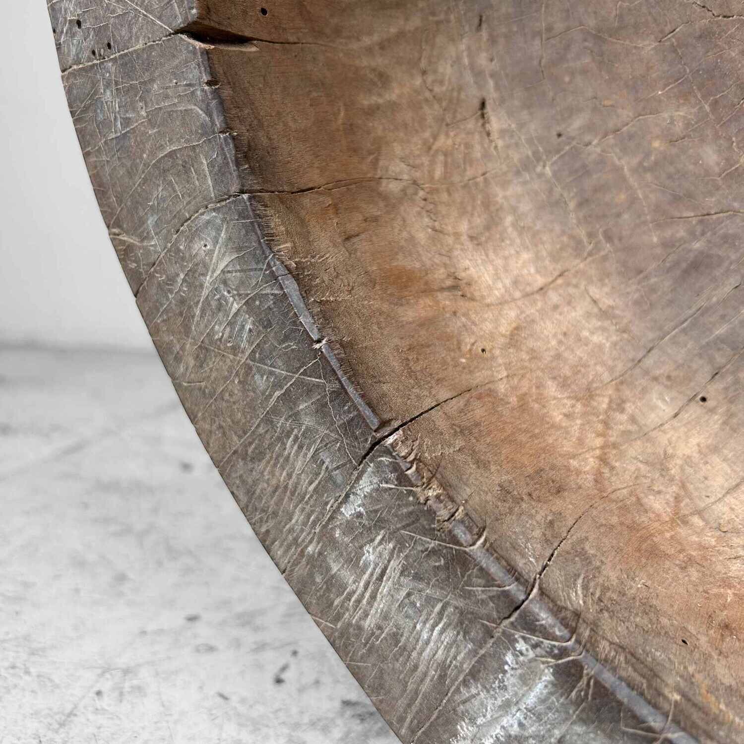 Japanese Mochi-Tsuki Usu, Antique Rice Mortar, late Meiji period.