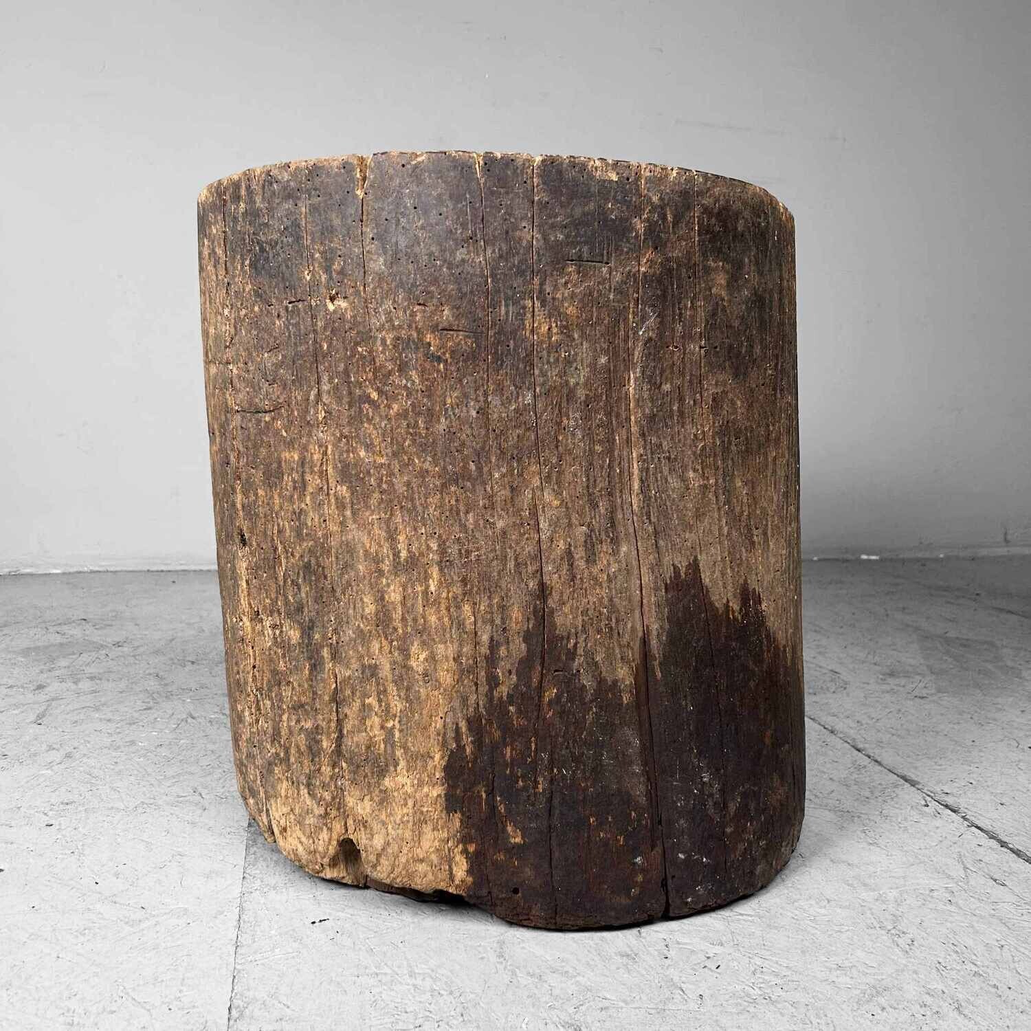 Japanese Mochi-Pounding Pestle, Antique Rice Mortar, late Meiji Period.