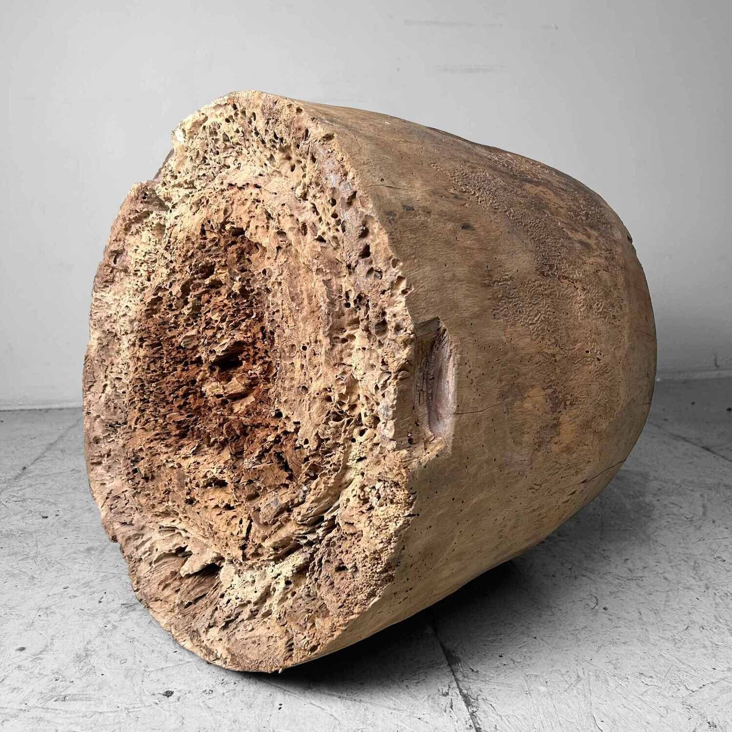 Japanese Mochi-Tsuki Usu, Antique Rice Mortar, late Meiji period.