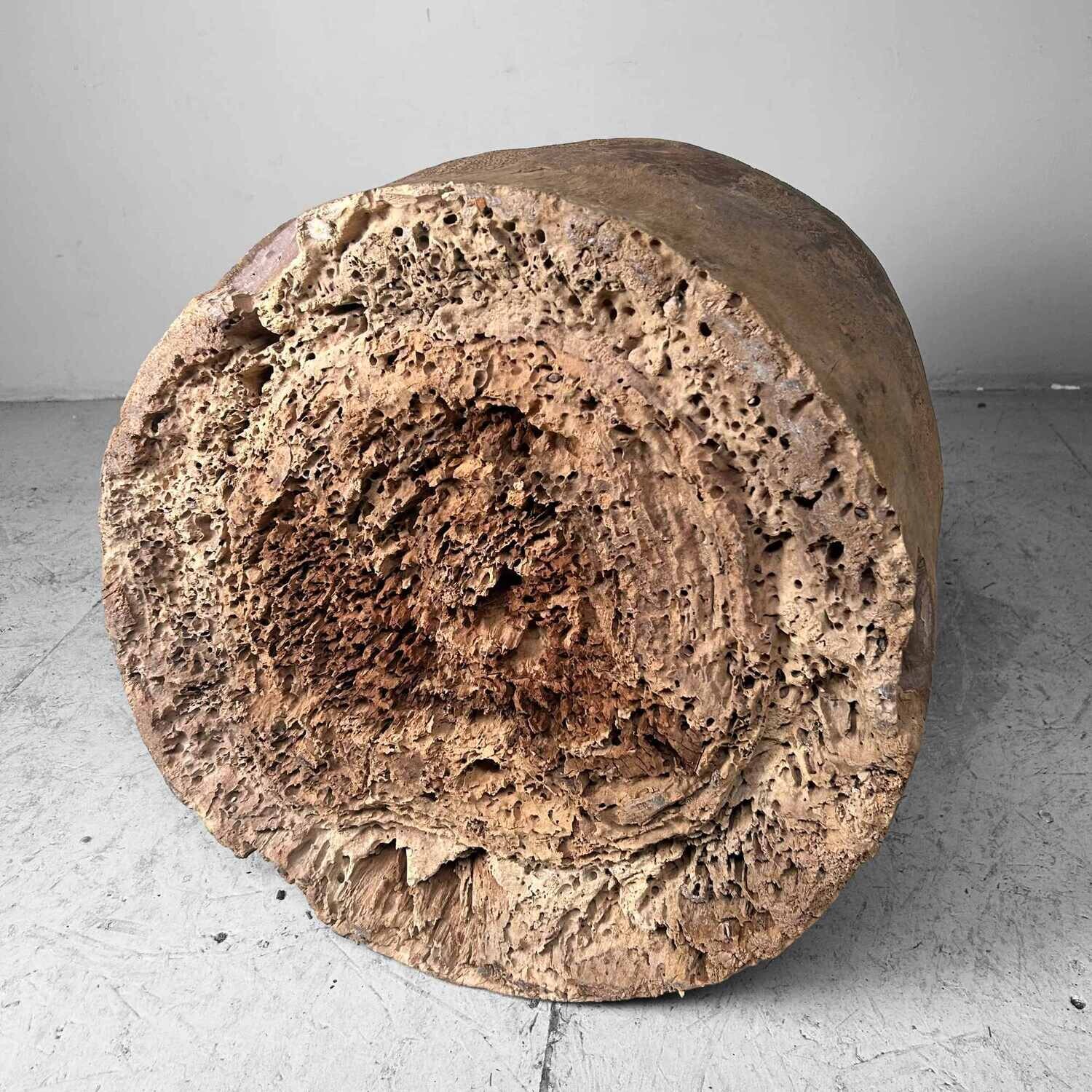 Japanese Mochi-Tsuki Usu, Antique Rice Mortar, late Meiji period.