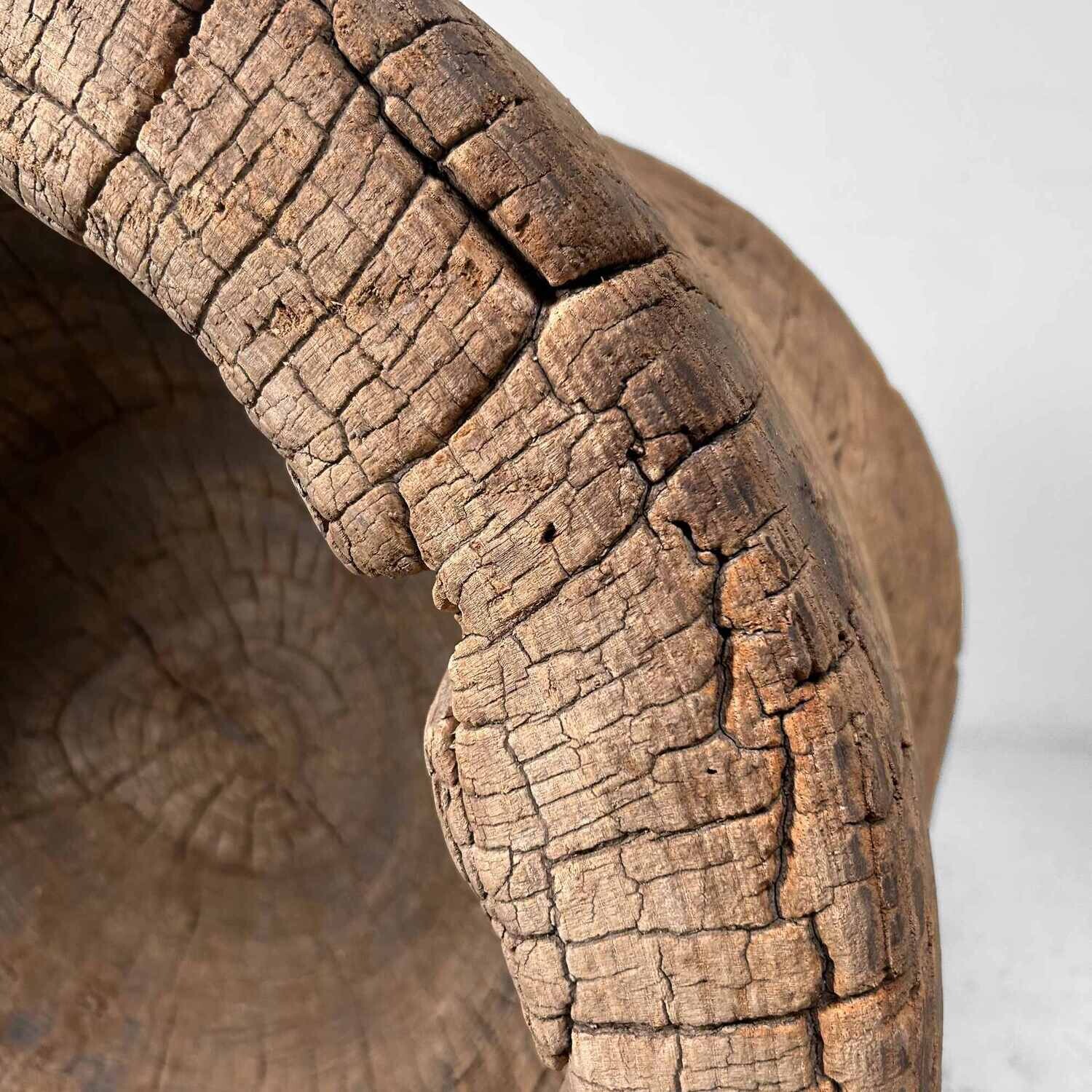 Unique Japanese Mochi-Tsuki Usu, Antique Rice Mortar, Edo Period.