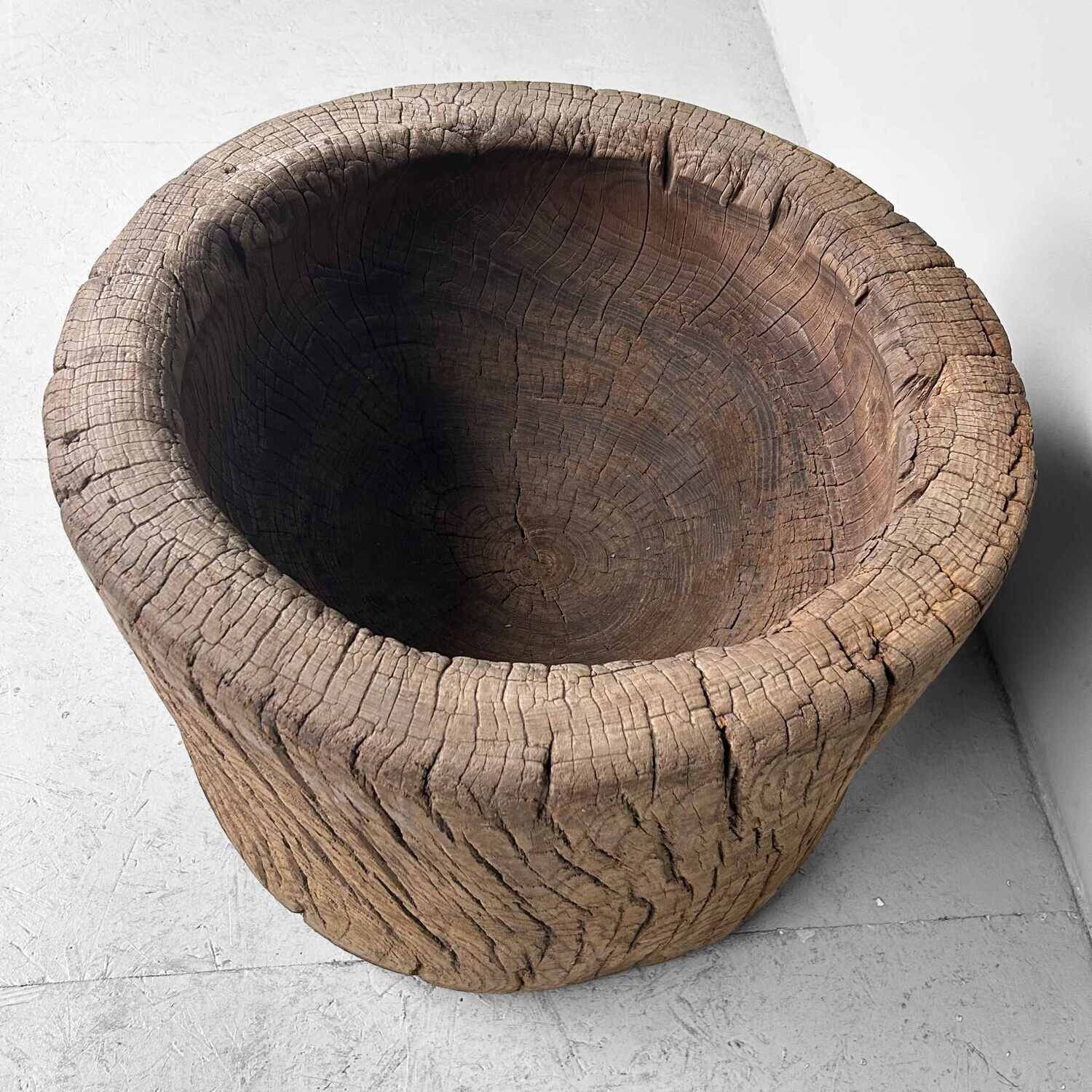 Unique Japanese Mochi-Tsuki Usu, Antique Rice Mortar, Edo Period.