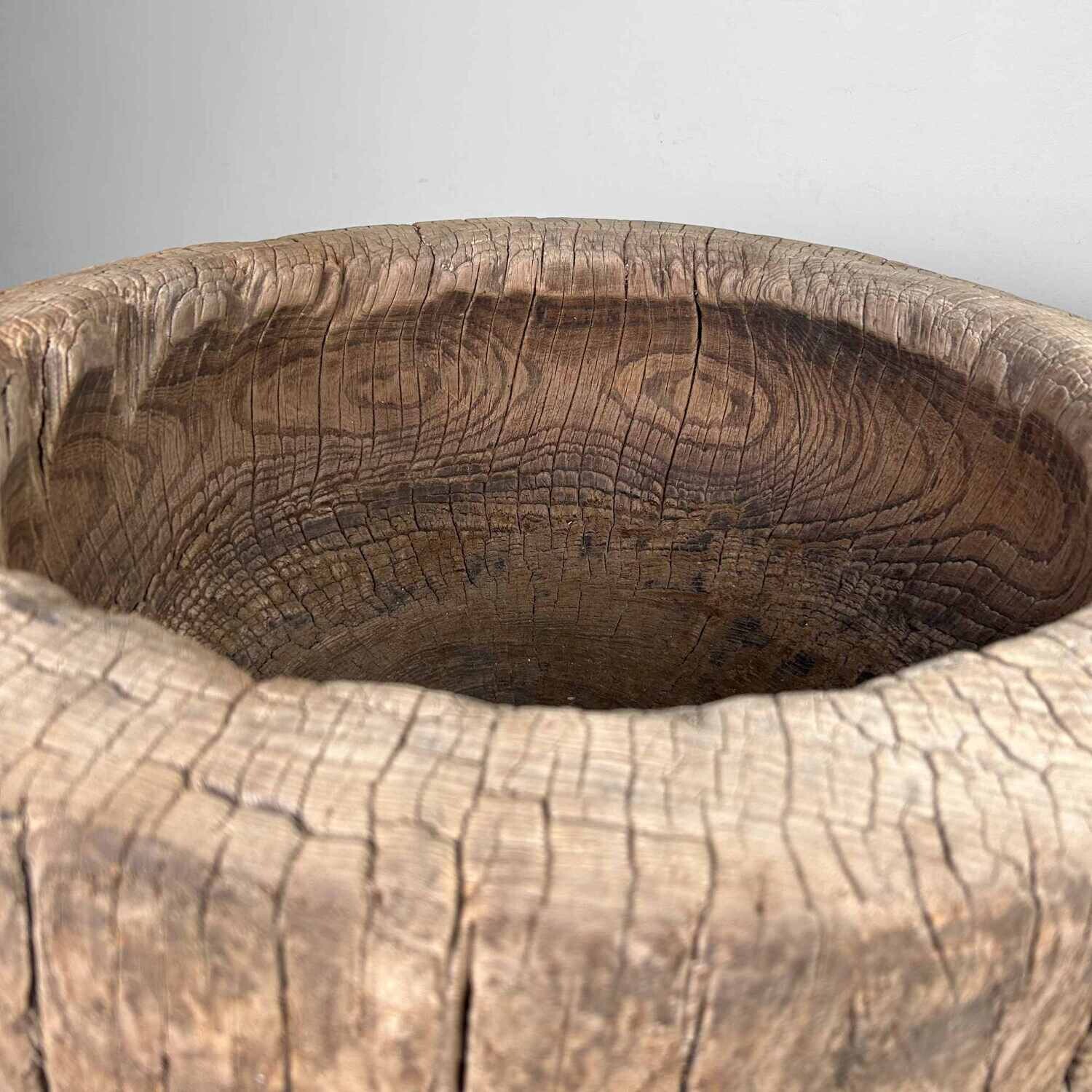 Unique Japanese Mochi-Tsuki Usu, Antique Rice Mortar, Edo Period.