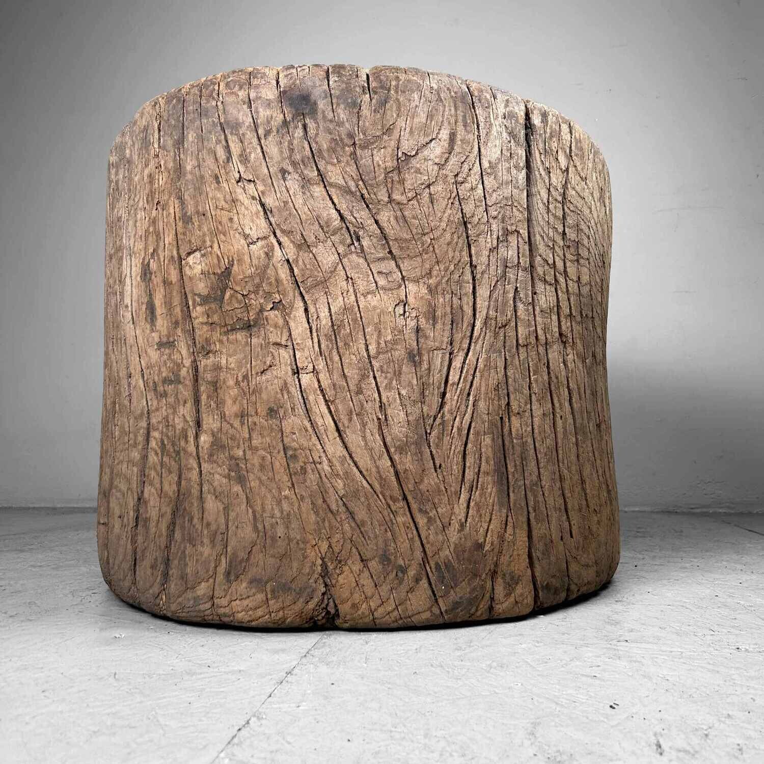 Unique Japanese Mochi-Tsuki Usu, Antique Rice Mortar, Edo Period.