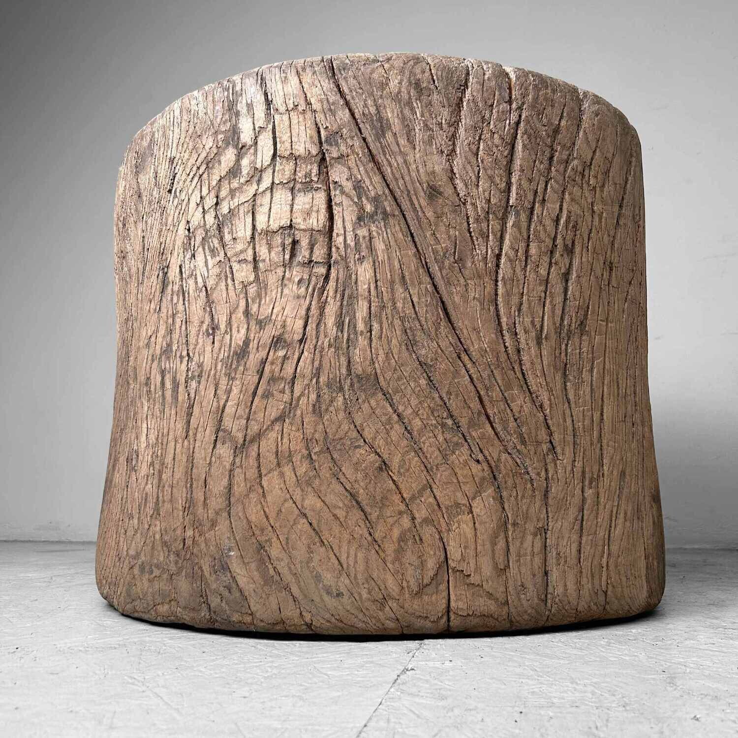 Unique Japanese Mochi-Tsuki Usu, Antique Rice Mortar, Edo Period.