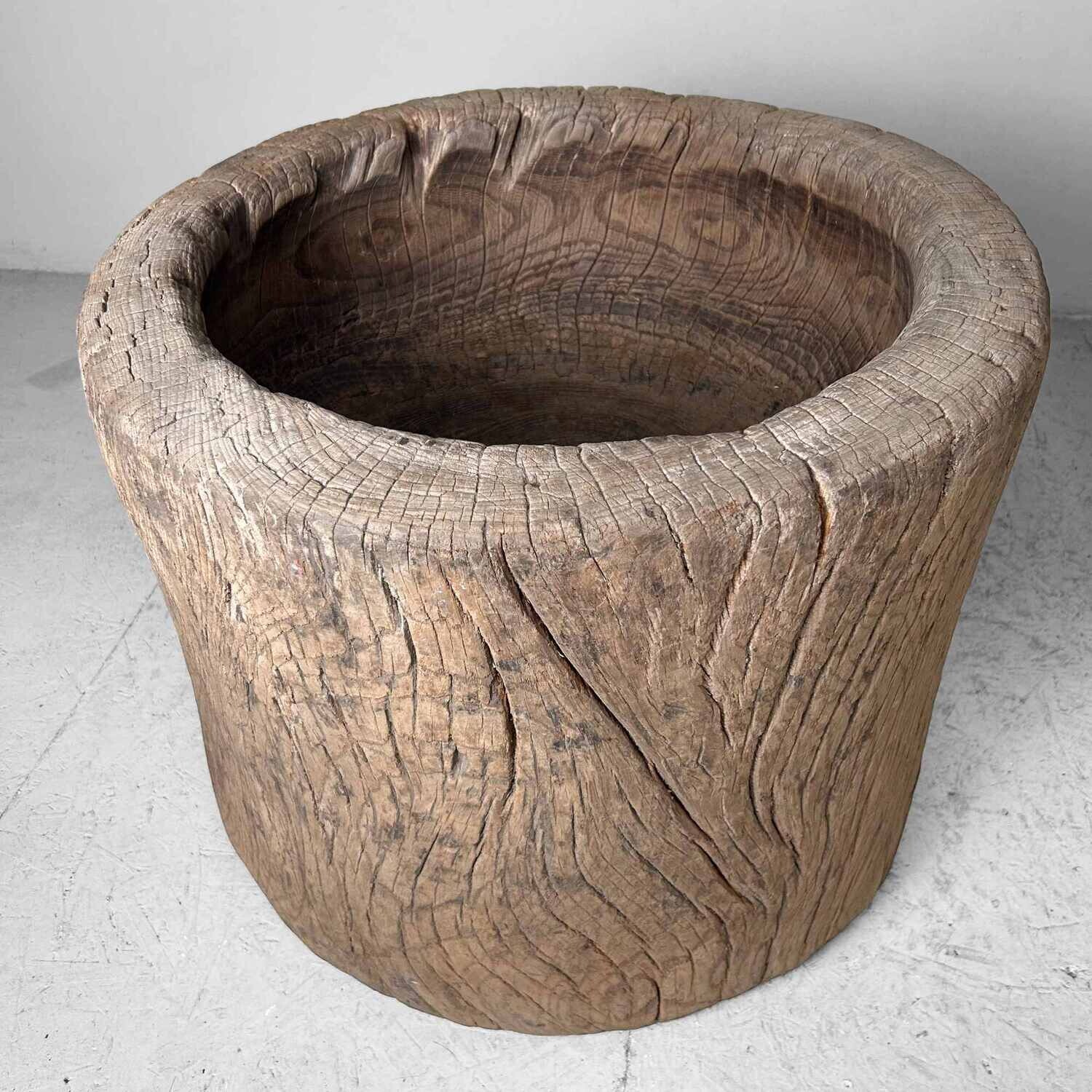 Unique Japanese Mochi-Tsuki Usu, Antique Rice Mortar, Edo Period.