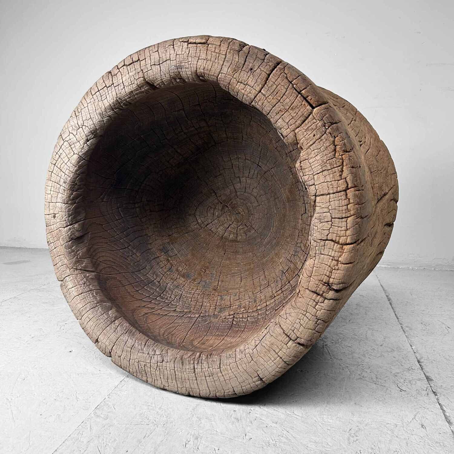 Unique Japanese Mochi-Tsuki Usu, Antique Rice Mortar, Edo Period.