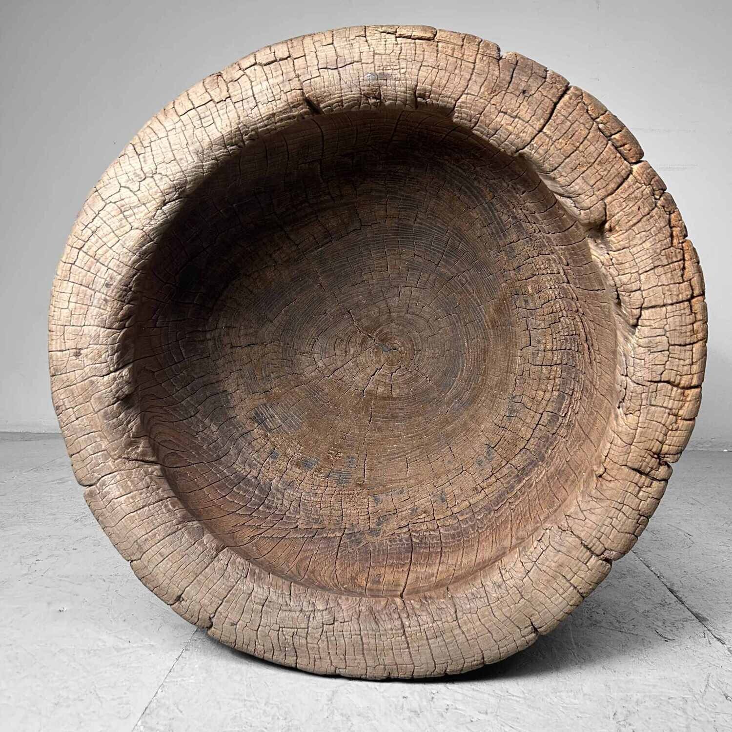 Unique Japanese Mochi-Tsuki Usu, Antique Rice Mortar, Edo Period.