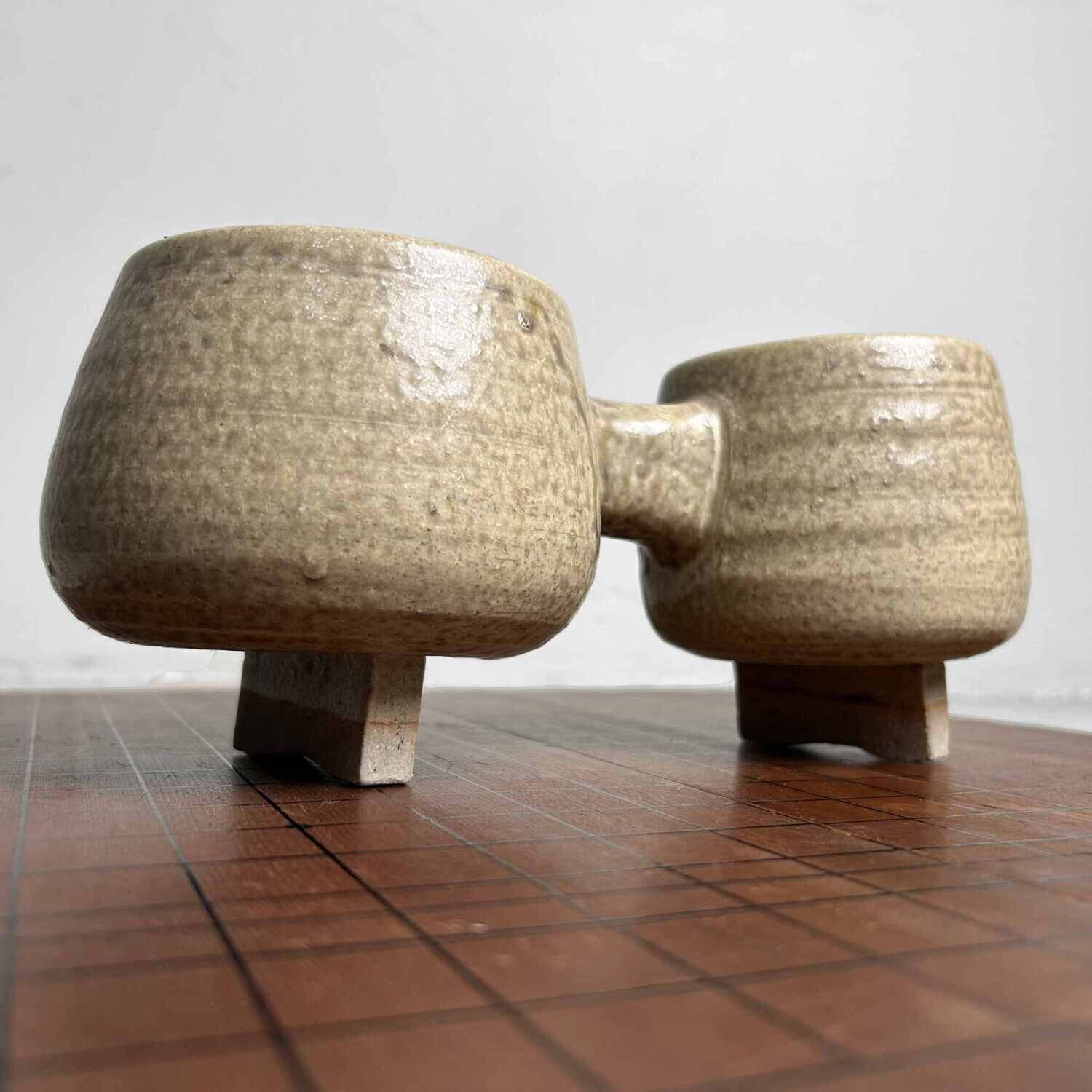 Zeldzame Mid Century Toyo Ceramic Ikebana Planter, Japan.