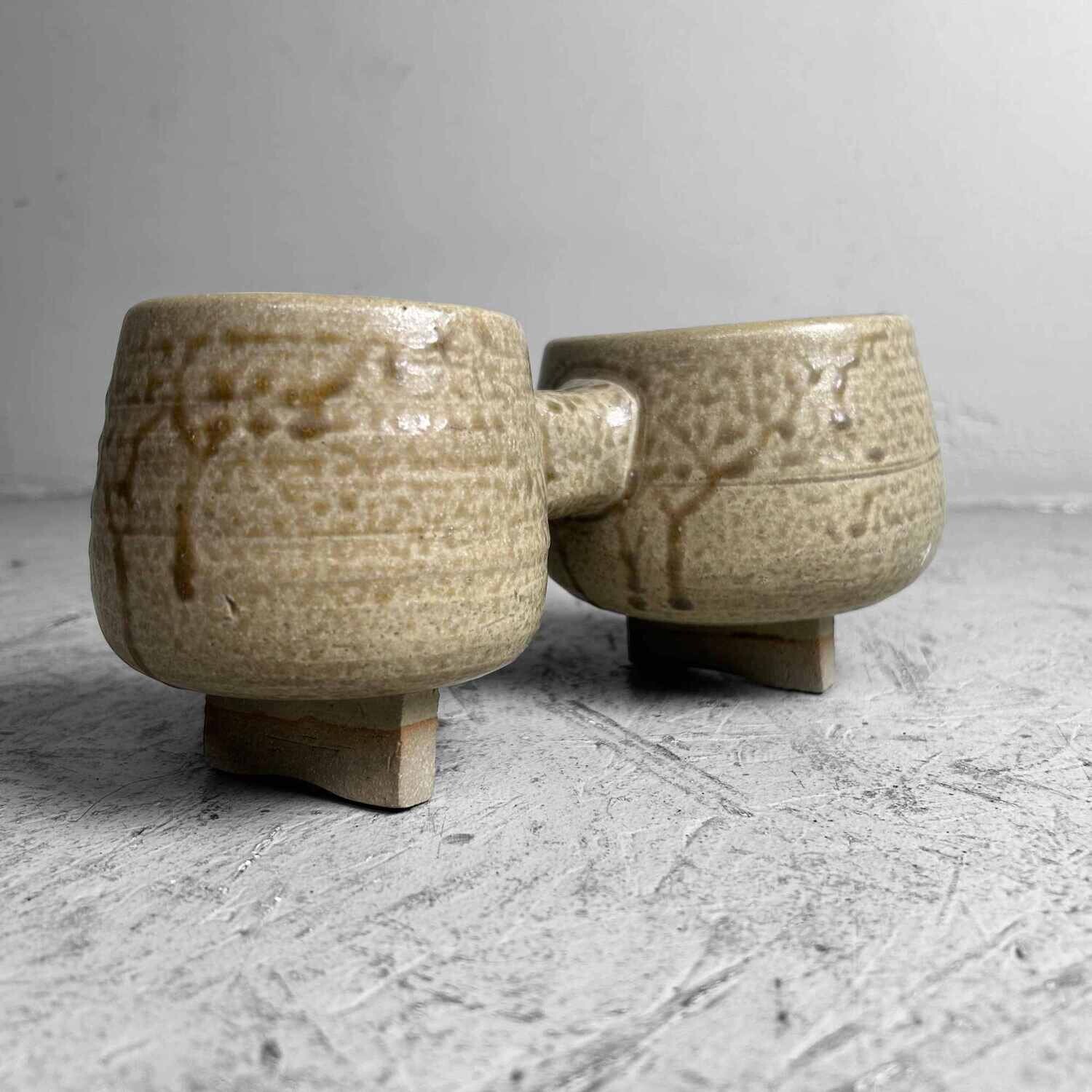 Zeldzame Mid Century Toyo Ceramic Ikebana Planter, Japan.
