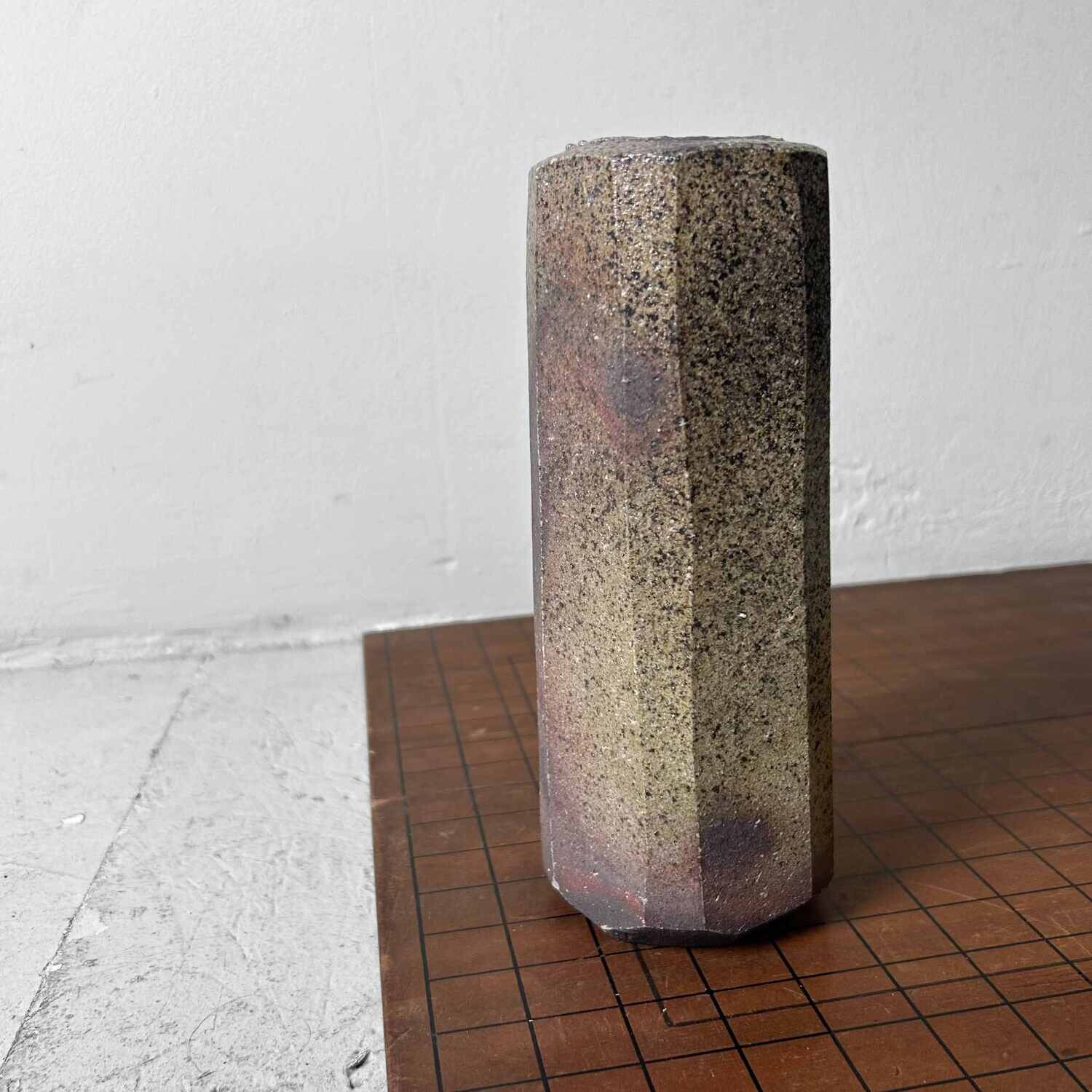 Aardewerken Minimalistische Ikebana Bloemenvaas, jaren '70, Japan.