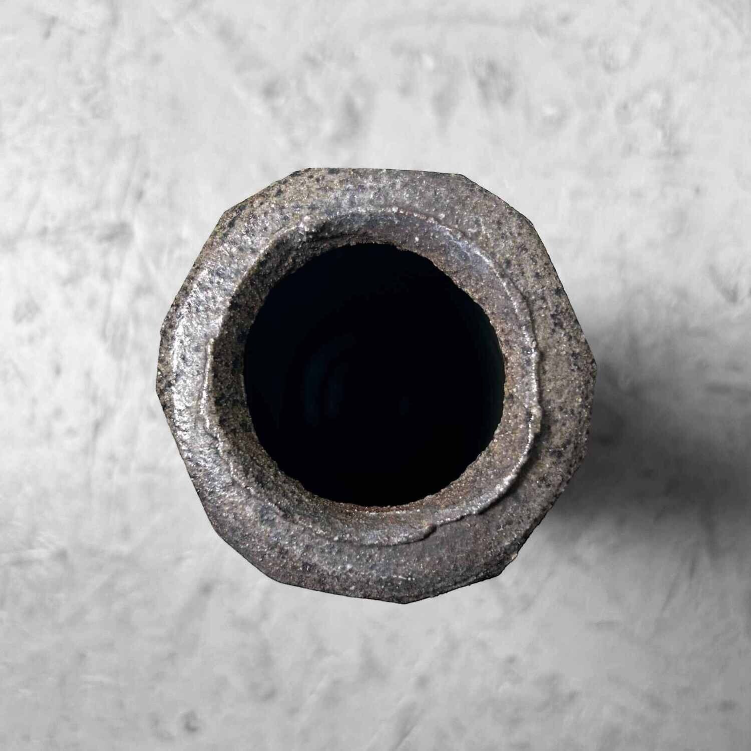 Aardewerken Minimalistische Ikebana Bloemenvaas, jaren '70, Japan.