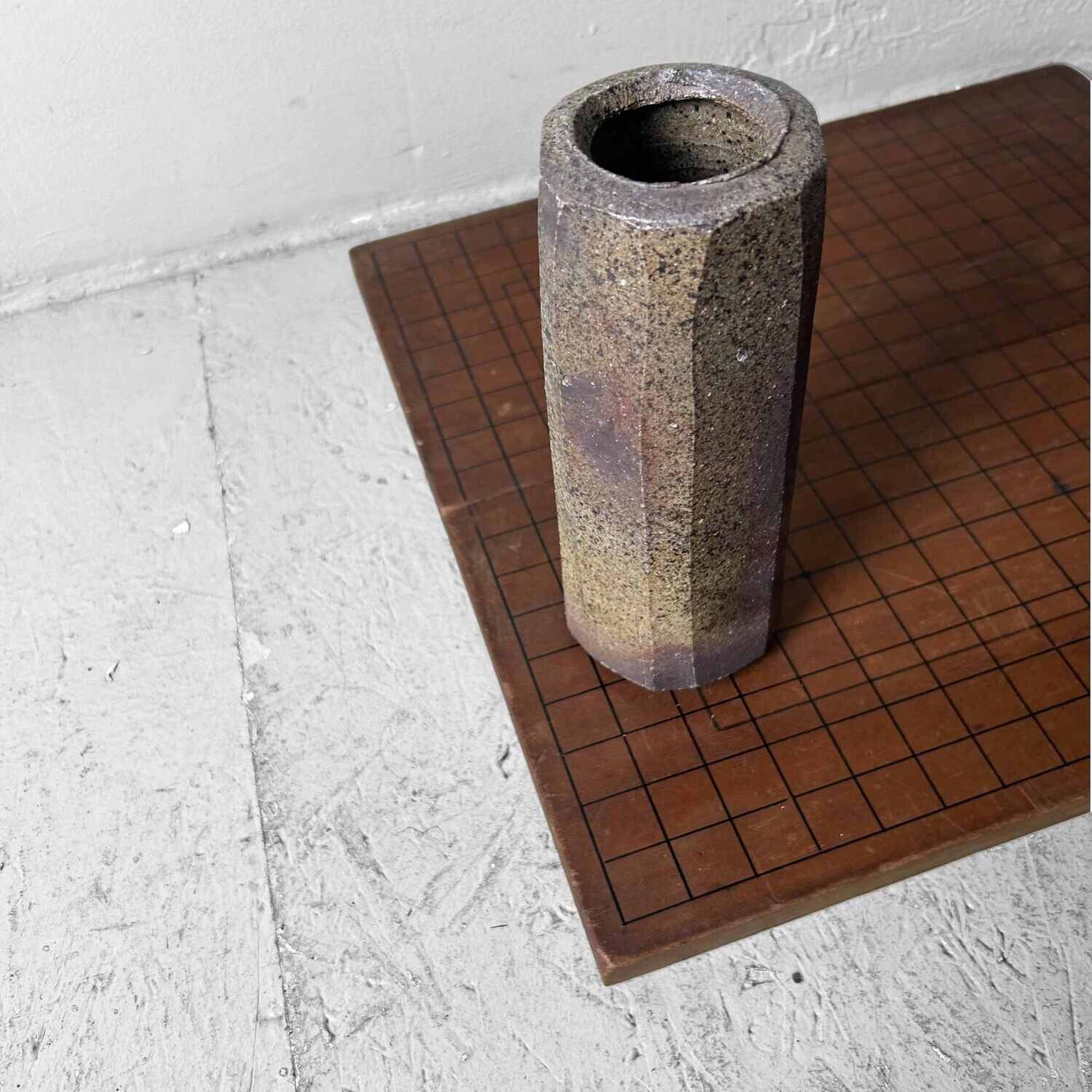 Aardewerken Minimalistische Ikebana Bloemenvaas, jaren '70, Japan.