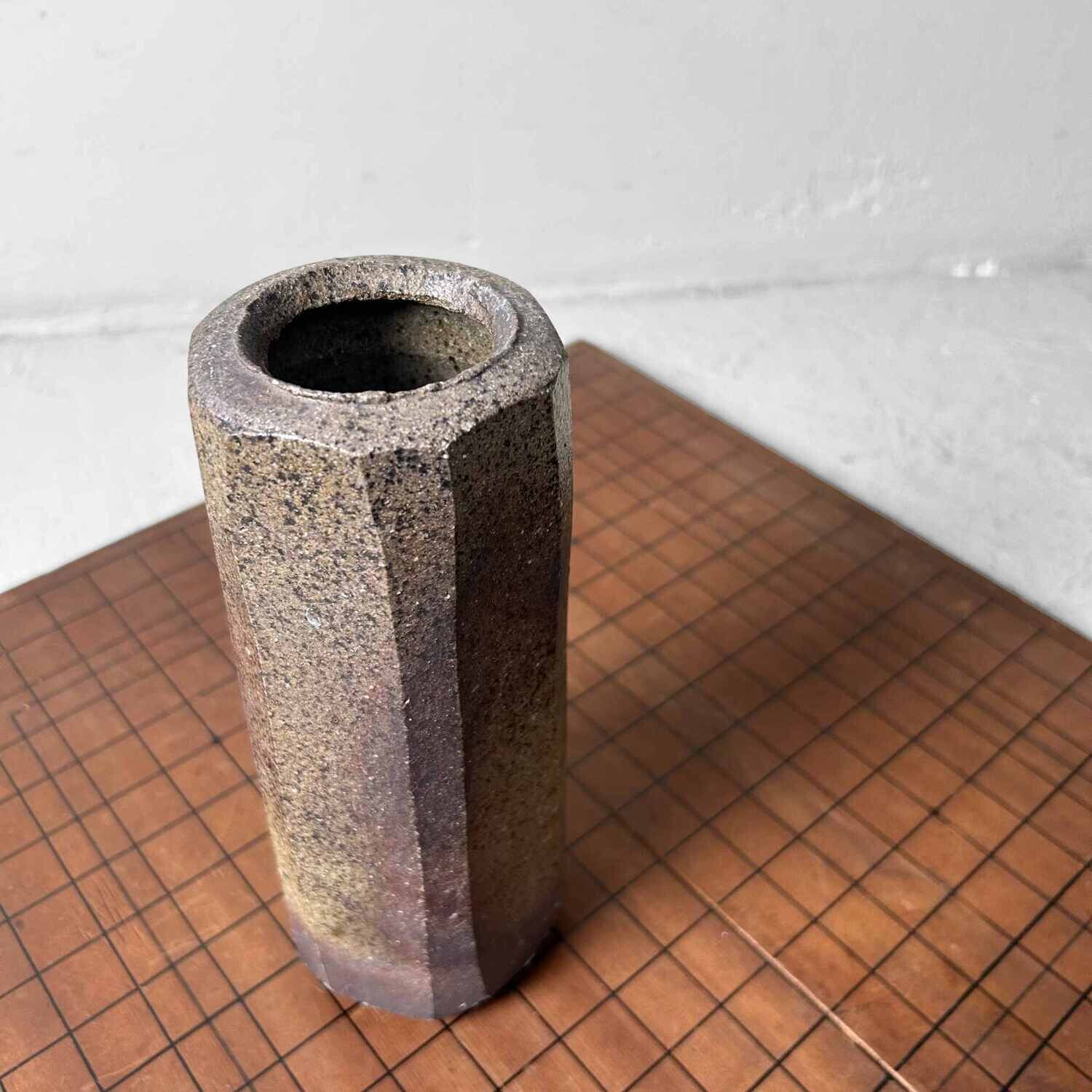 Aardewerken Minimalistische Ikebana Bloemenvaas, jaren '70, Japan.