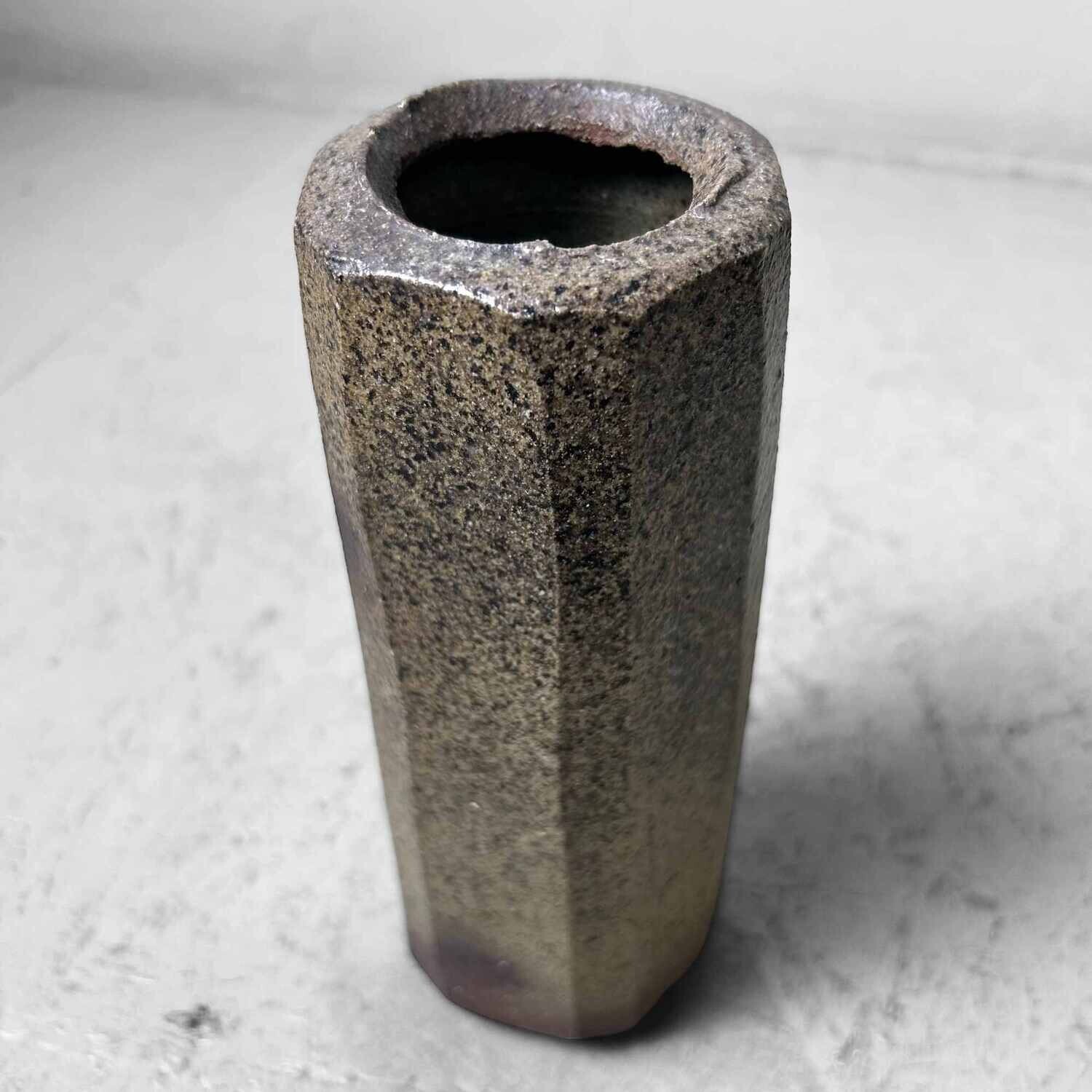 Aardewerken Minimalistische Ikebana Bloemenvaas, jaren '70, Japan.