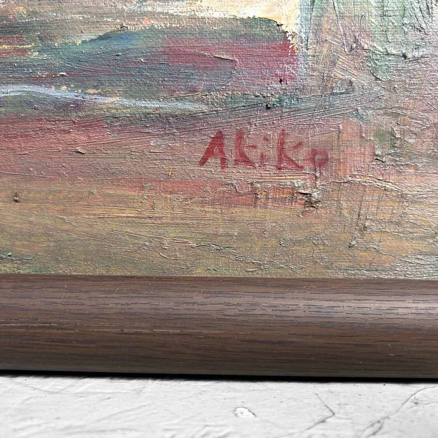 Schilderij 'Muzikale Clowns', Akiko, jaren '80, Japan.