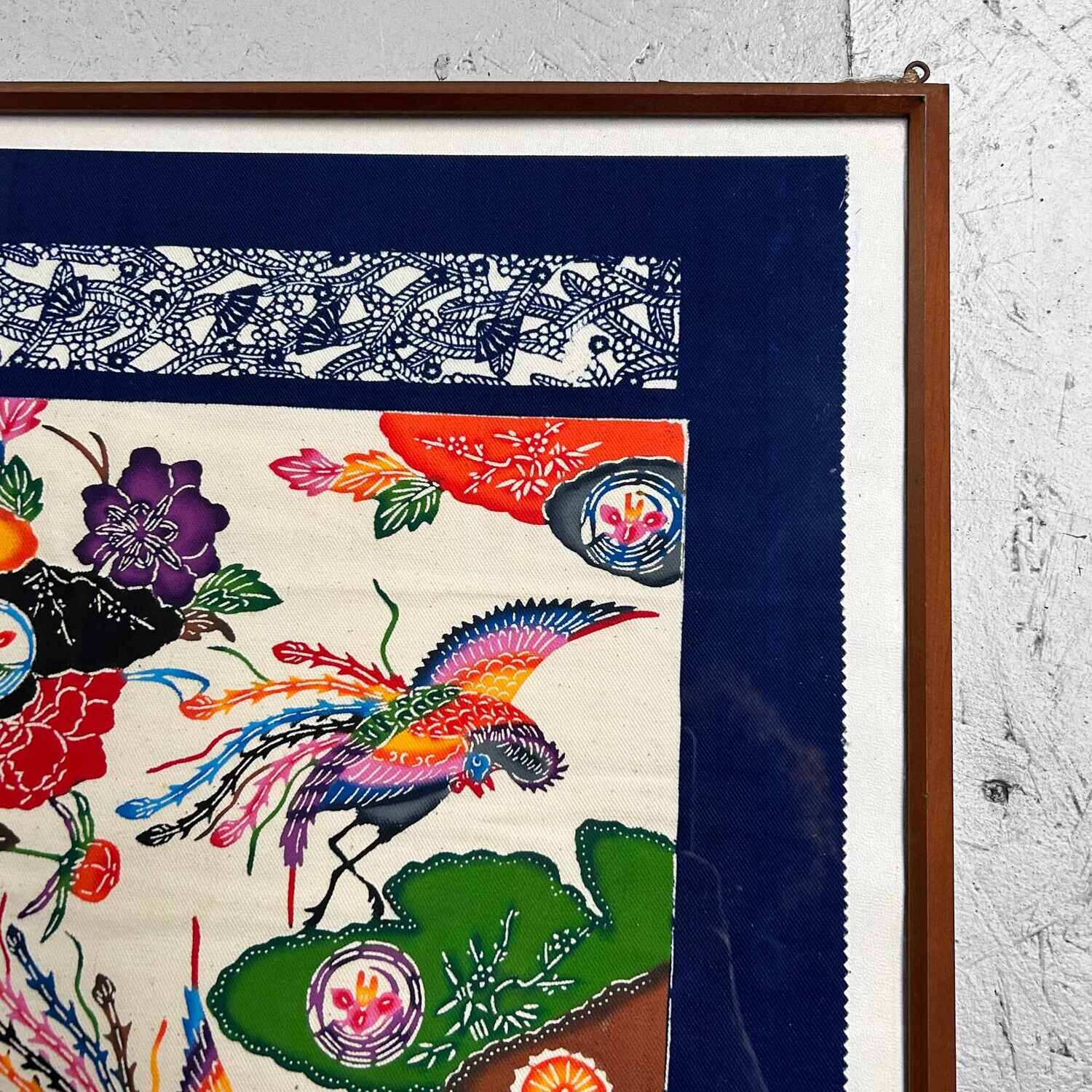 Bingata Okinawan Ryukyu Textiel, jaren '60, Japan.