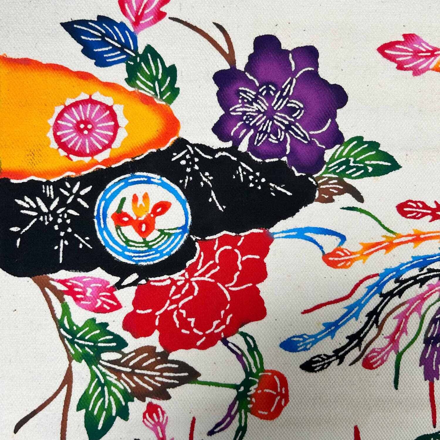 Bingata Okinawan Ryukyu Textiel, jaren '60, Japan.