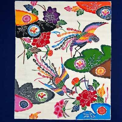 Bingata Okinawan Ryukyu Textile, 1960s, Japan.