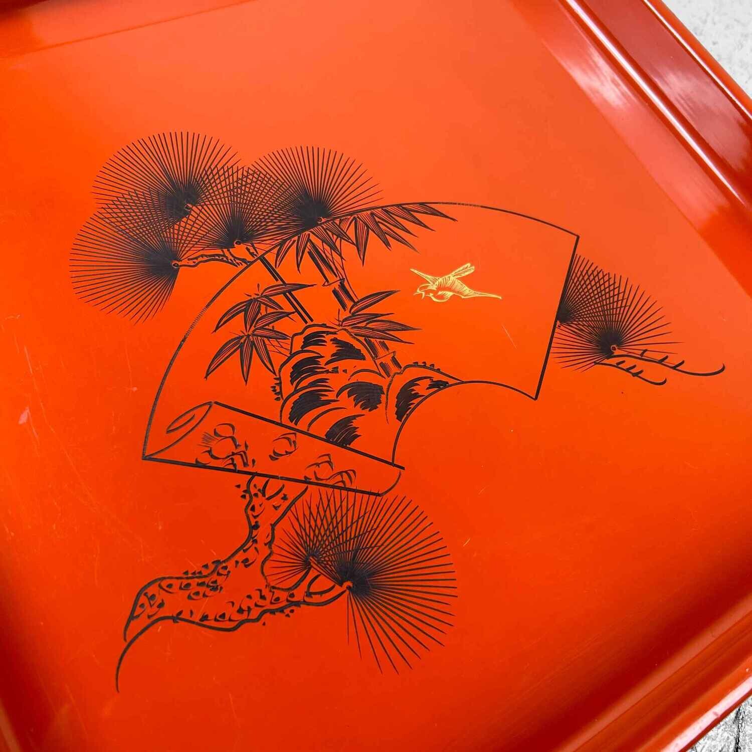 Urushi Houten Lakwerk Dienblad, Shōwa-periode, Japan.