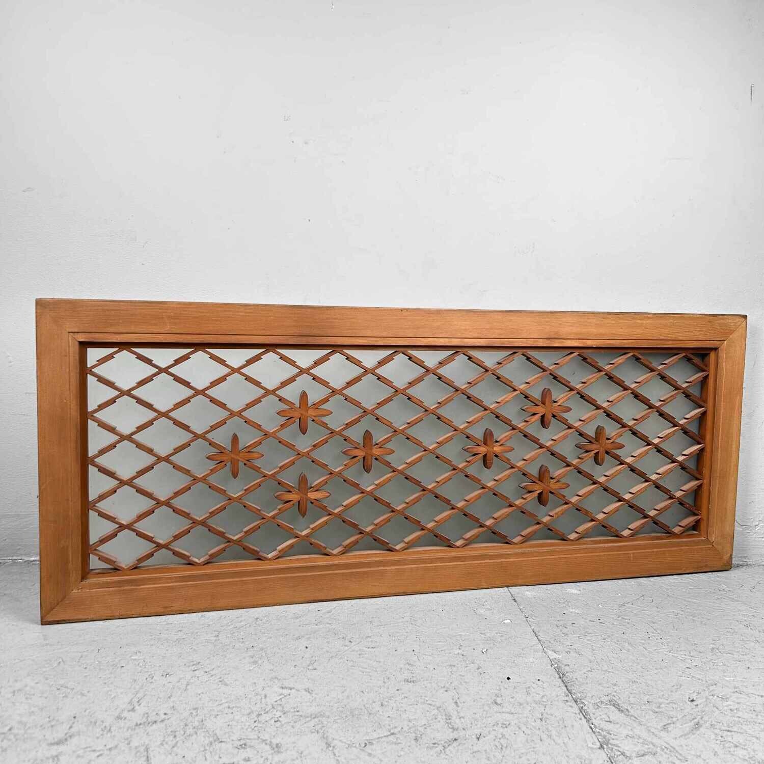 Kumiko (組子) Ranma Milk Glass Transom Wall Decoration, Shōwa Period, Japan. Kumiko (組子) Ranma Milk Glass Transom Wall Decoration, Shōwa Period, Japan.