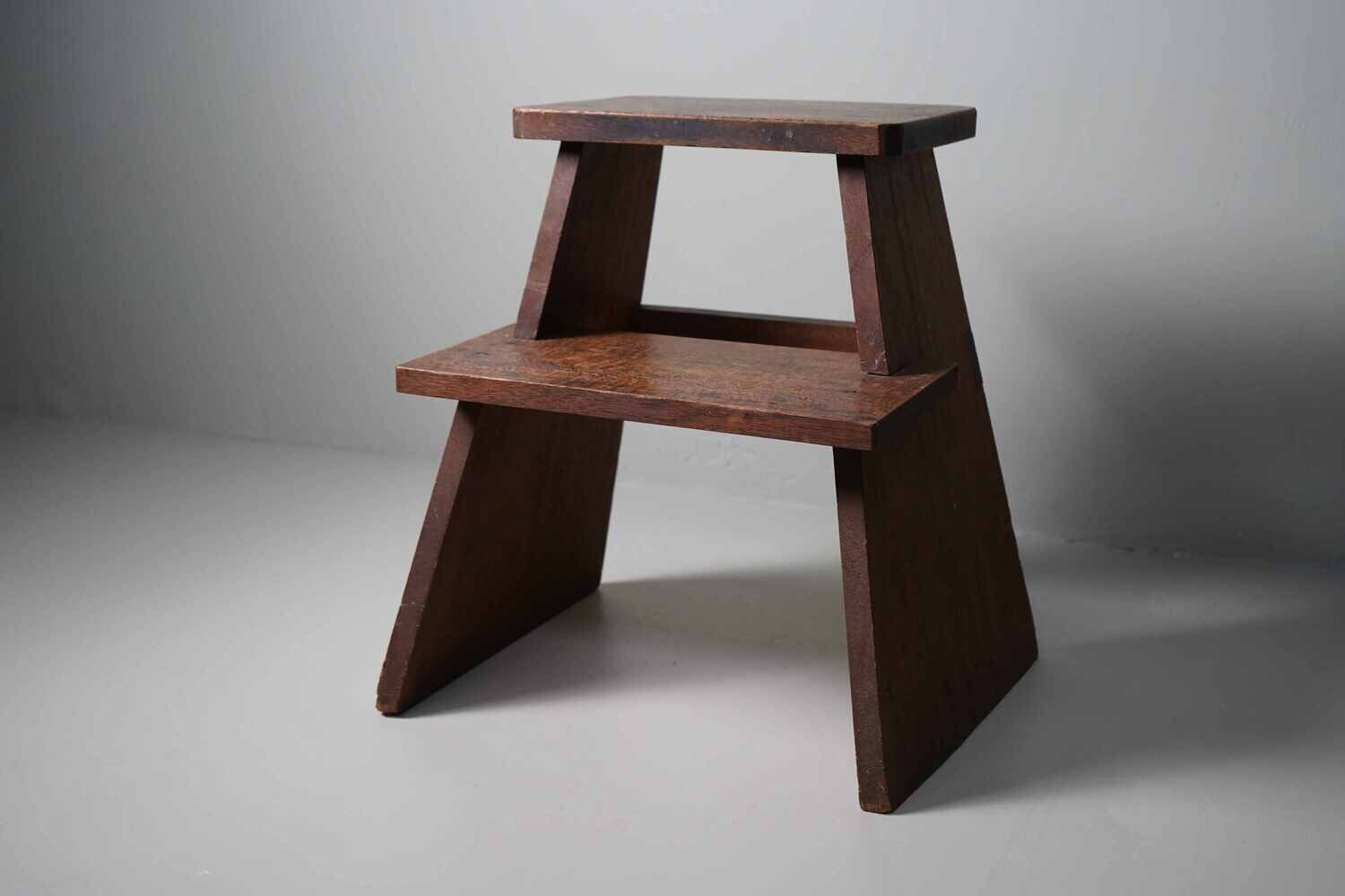 Fumidai 踏み台 Wooden Step Stool, Taishō era, 1920s, Japan.