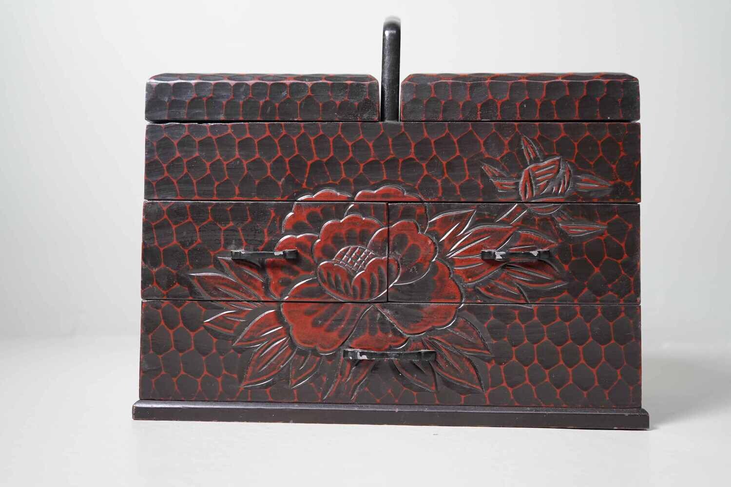 Haribako 'Kamakura Bori' Sewing Box 針 箱, Japan, 1960s.