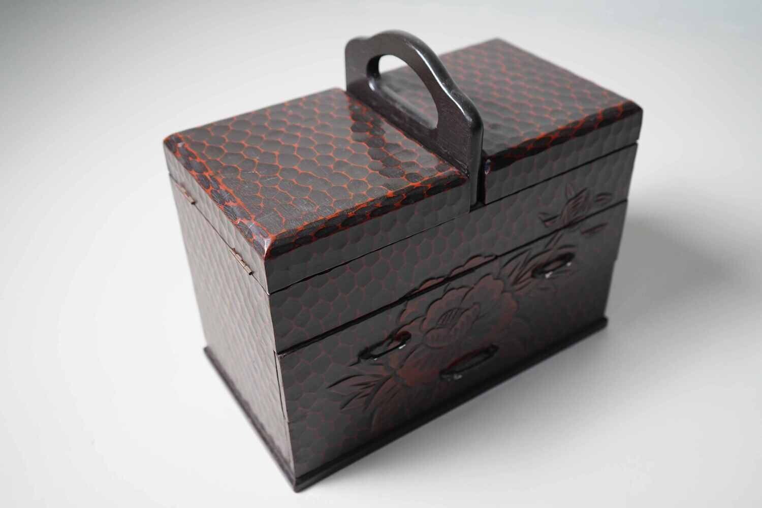Haribako 'Kamakura Bori' Sewing Box 針 箱, Japan, 1960s.