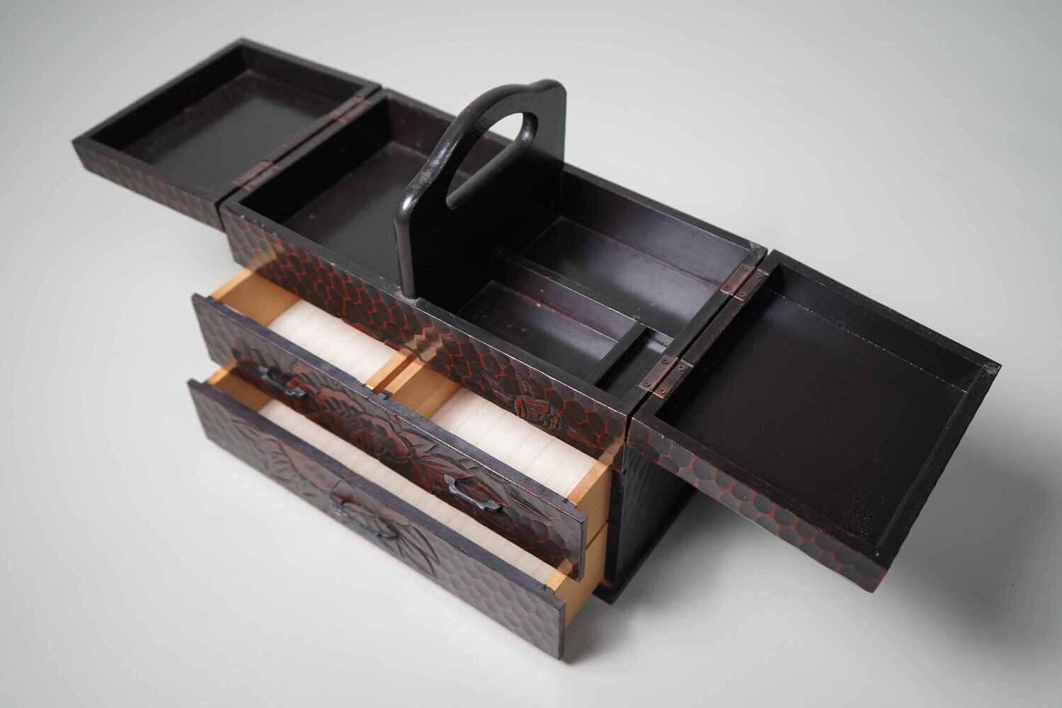 Haribako 'Kamakura Bori' Sewing Box 針 箱, Japan, 1960s.