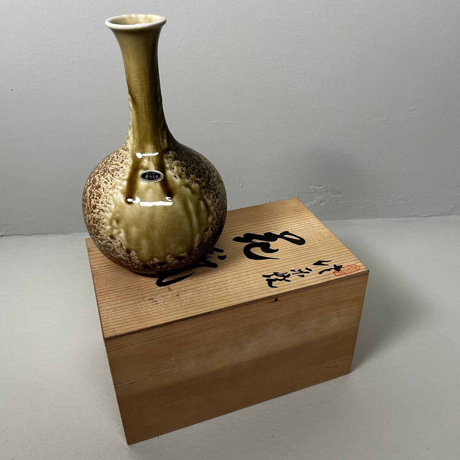 Ceramic Ikebana Vase Shigaraki, 1960s, Japan.