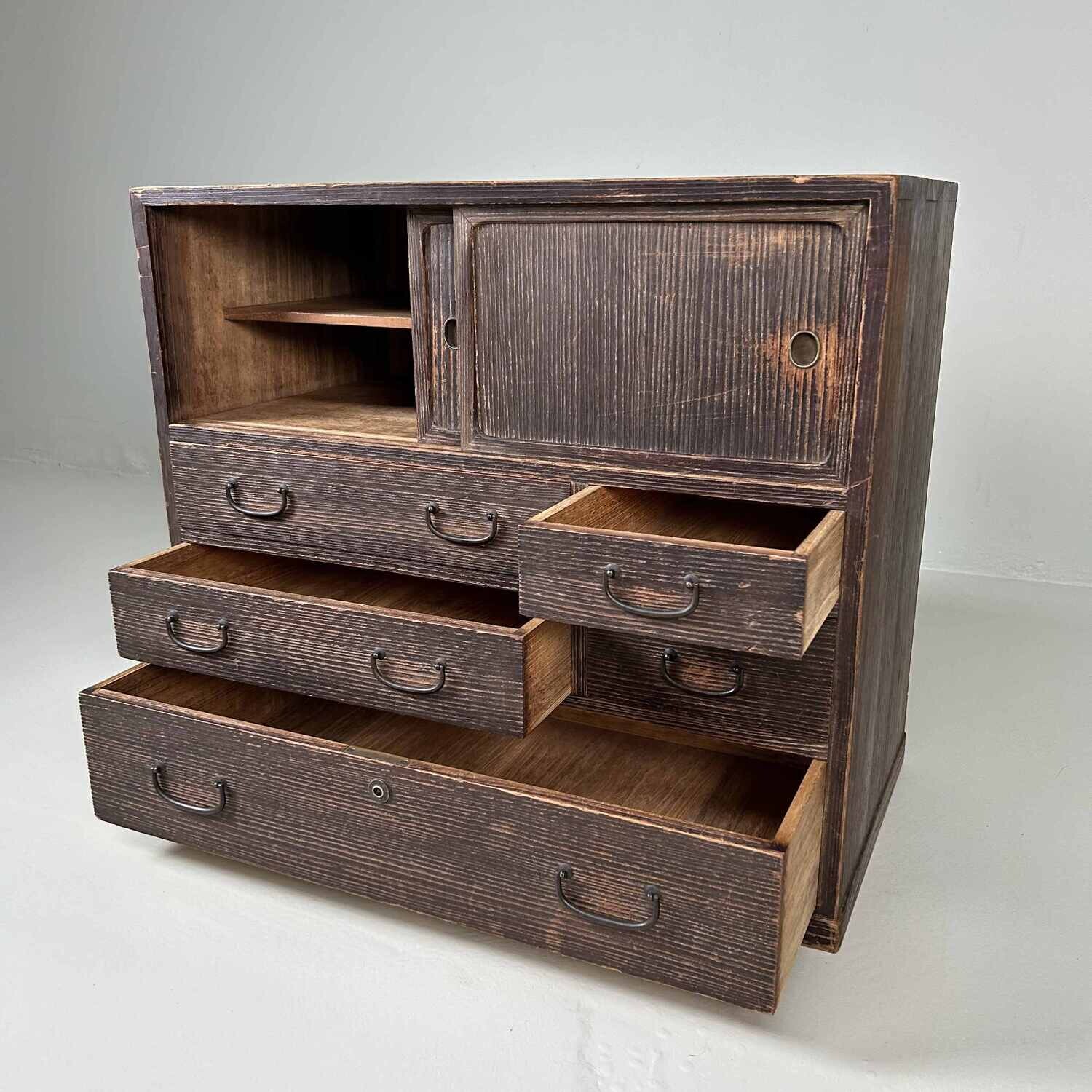 Traditionele Japanse Tansu, Opbergmeubel, Taishō-periode.