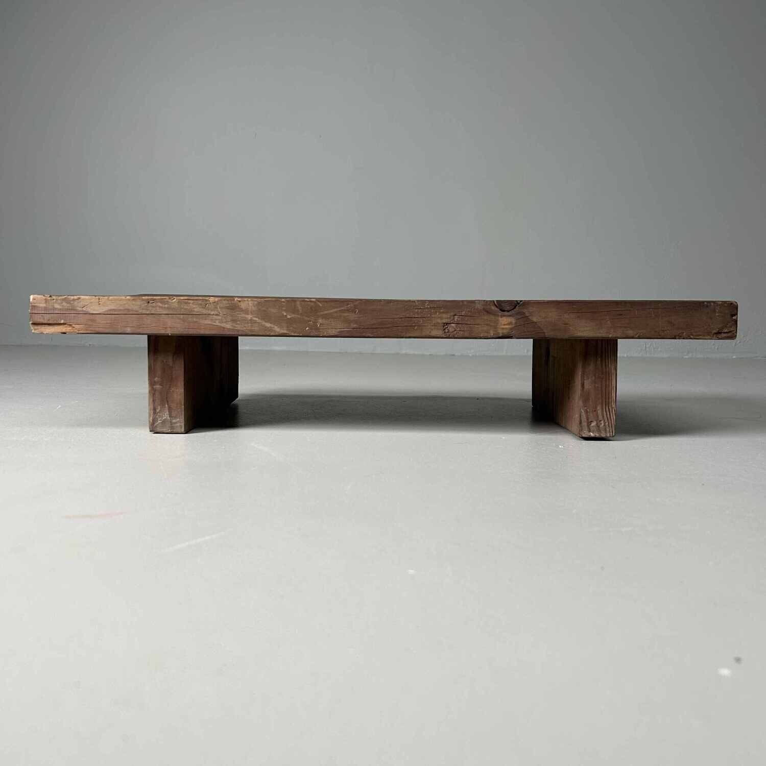 Minimalist Low Wooden Table, Taishō Period, Japan.