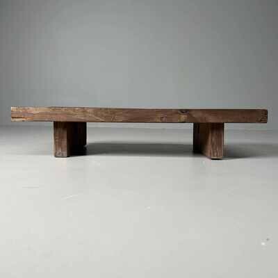 Minimalistische Lage Houten Tafel, Taishō-periode, Japan.