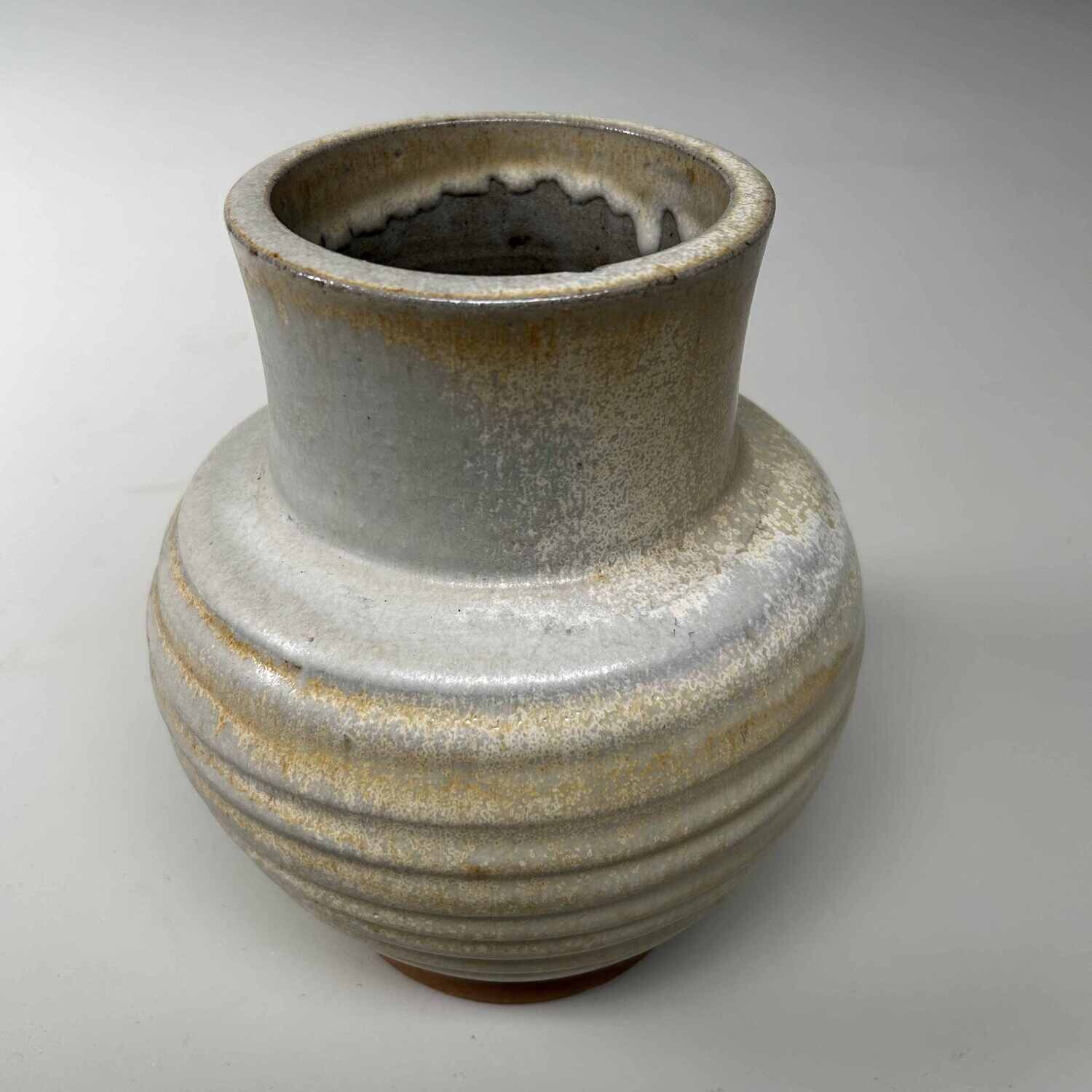 Earthenware Kyo-Yaki Ikebana Flower Vase, Japan.