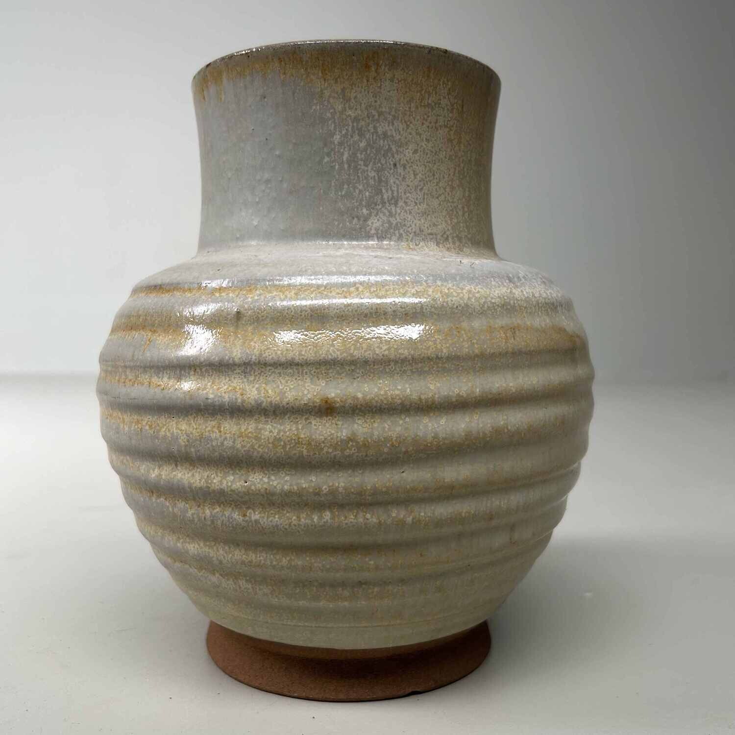 Earthenware Kyo-Yaki Ikebana Flower Vase, Japan.